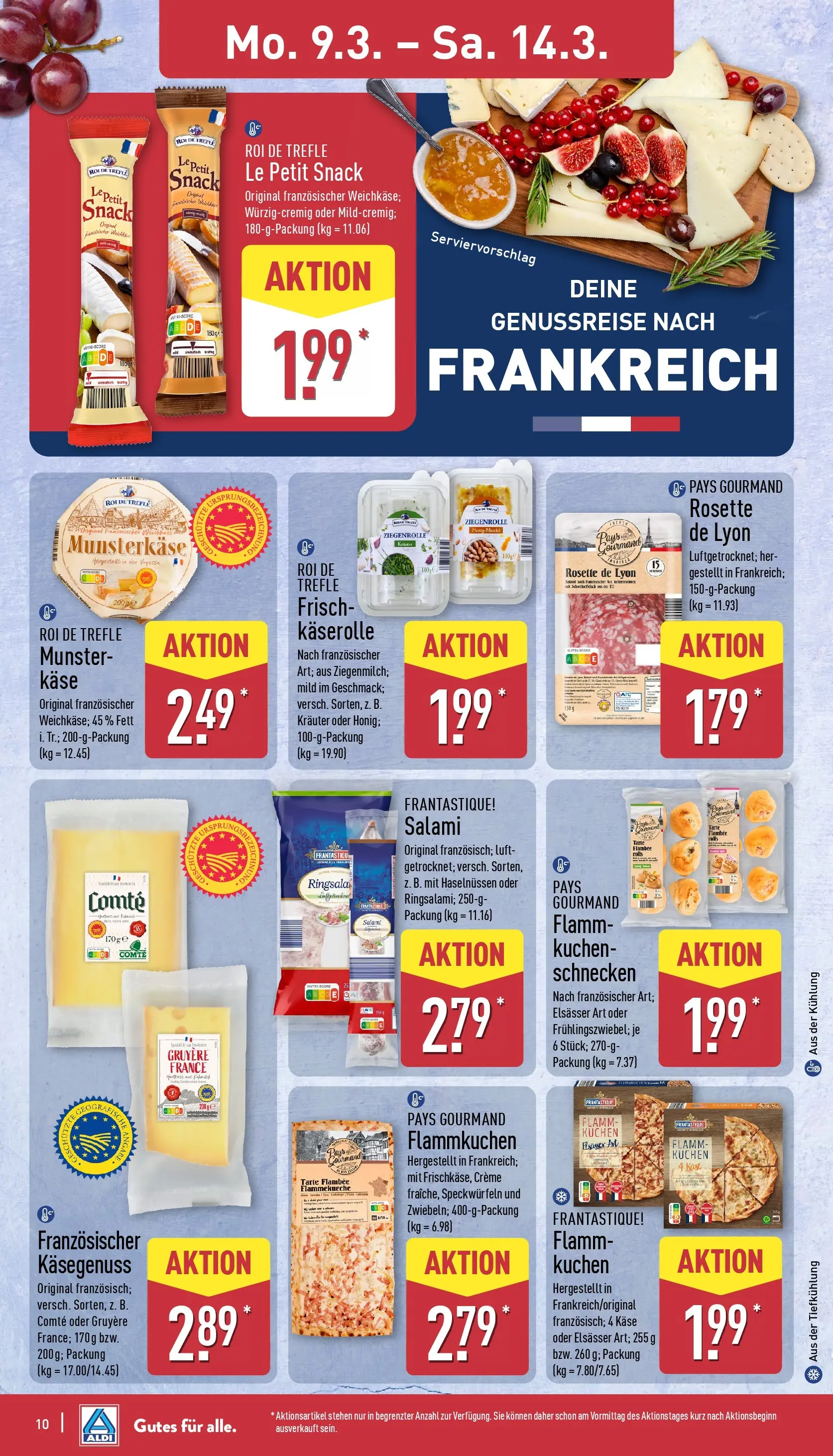 Aldi Wochenangebote (ab 09.03.2026) » Angebote Online | Seite: 11 | Produkte: Käse, Creme, Salami, Kuchen