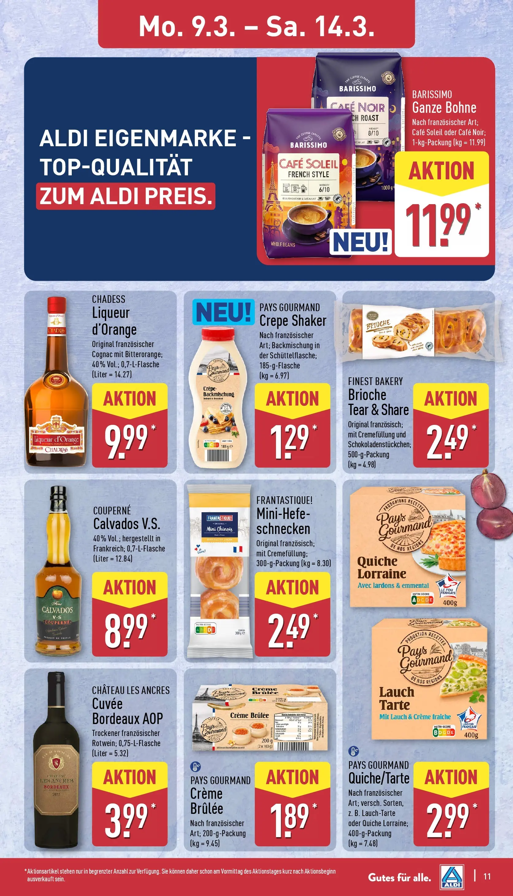 Aldi Wochenangebote (ab 09.03.2026) » Angebote Online | Seite: 12 | Produkte: Creme, Creme brulee