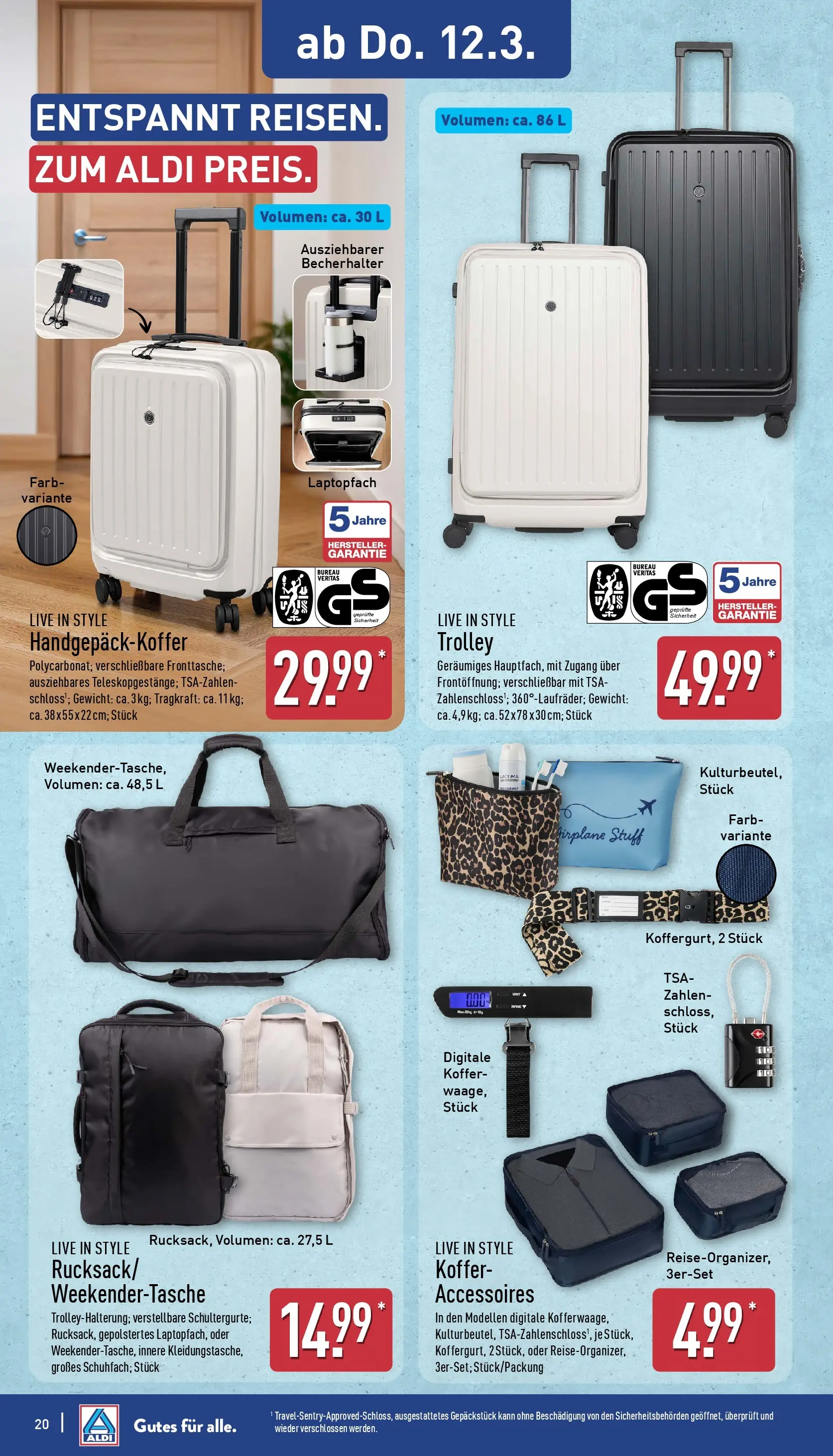 Aldi Wochenangebote (ab 09.03.2026) » Angebote Online | Seite: 21 | Produkte: Gewicht, Koffer