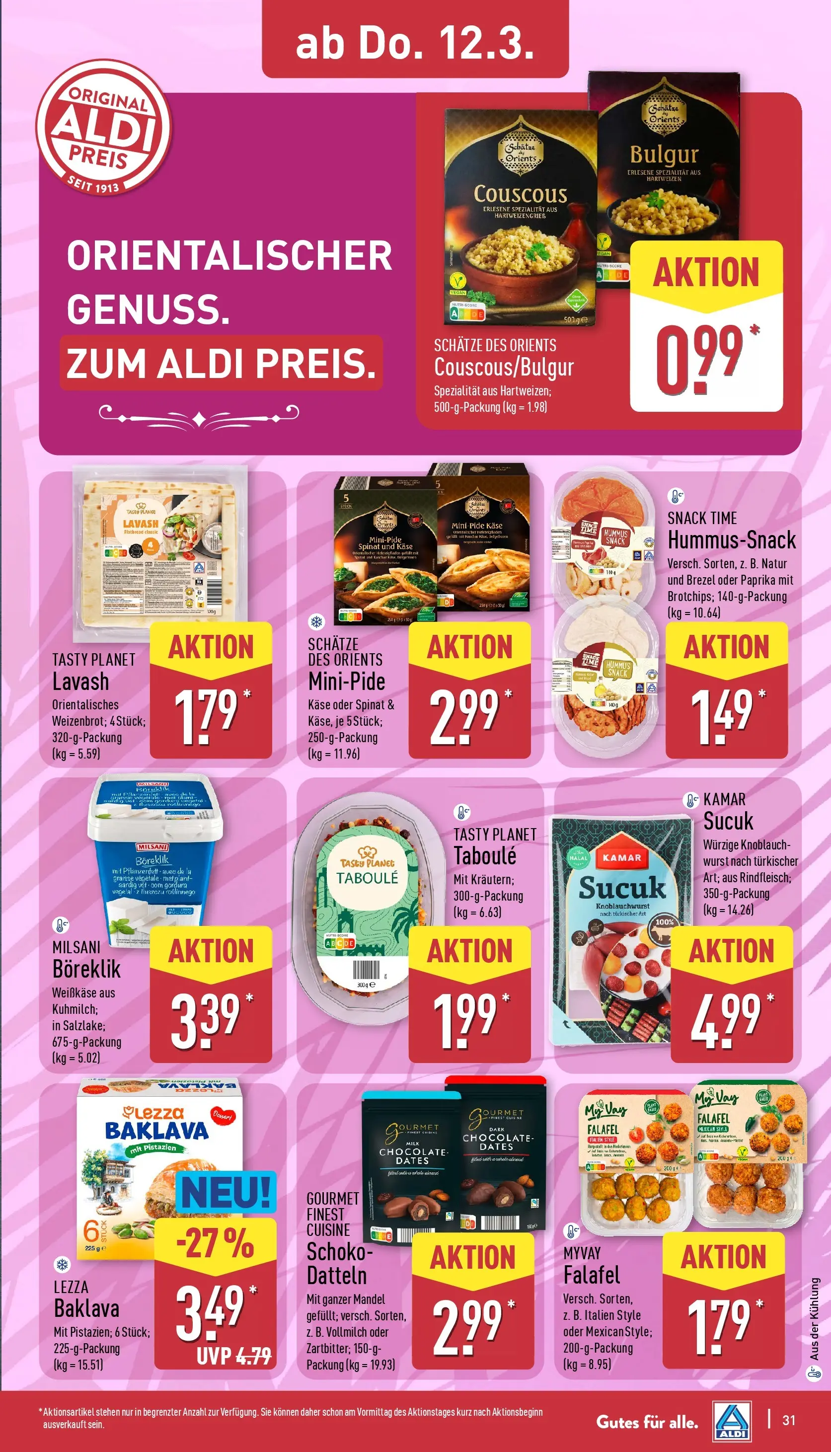 Aldi Wochenangebote (ab 09.03.2026) » Angebote Online | Seite: 32 | Produkte: Pistazien, Paprika, Wurst, Knoblauch