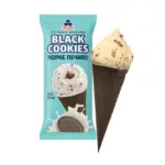 Mix Markt Black Cookies - Eis mit Vanillegeschmack und Keksst&uuml;ckchen im schwarzem Waffelh&ouml;rnchen - bis 07.03.2026