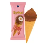 Mix Markt Toffee - Eis mit Vanillegeschmack und einer F&uuml;llung mit Karamellgeschmack in kakaohaltiger Fettglasur mit Erdn&uuml;ssen im Waffelh&ouml;rnchen - bis 07.03.2026