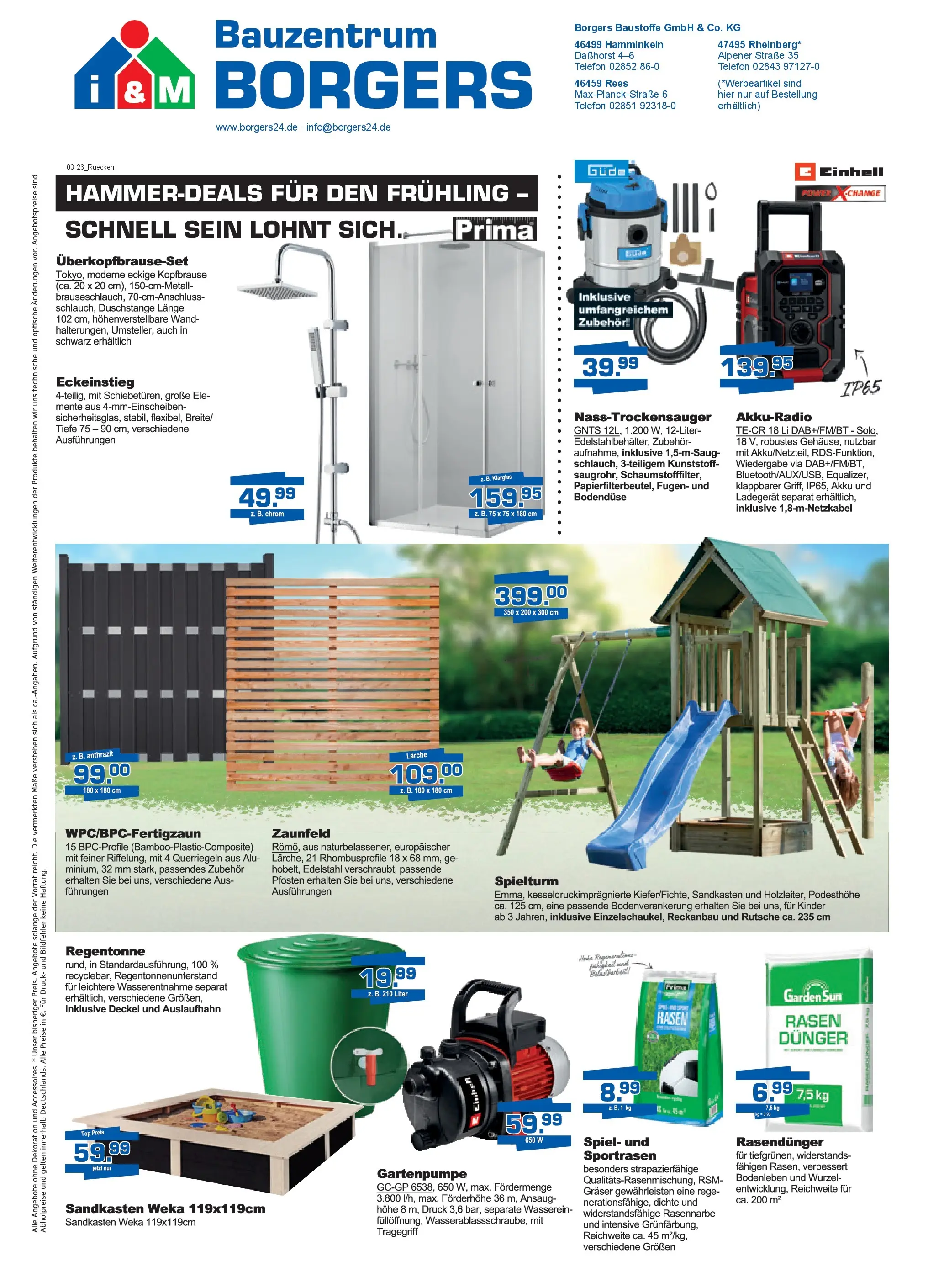 Angebote - Borgers Baustoffe: Aktuelle Angebote (ab 26.02.2026) zum Blättern | Seite: 8 | Produkte: Top, Spiel, Ladegerät, Telefon