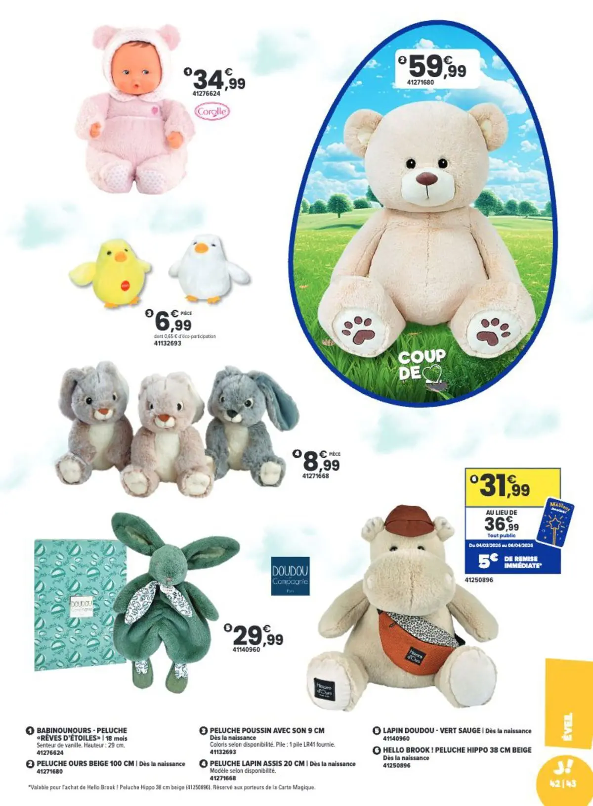 Offres - La Chasse aux cadeaux est ouverte ! 【Avril】 | Page: 43 | Produits: Peluche, Lapin