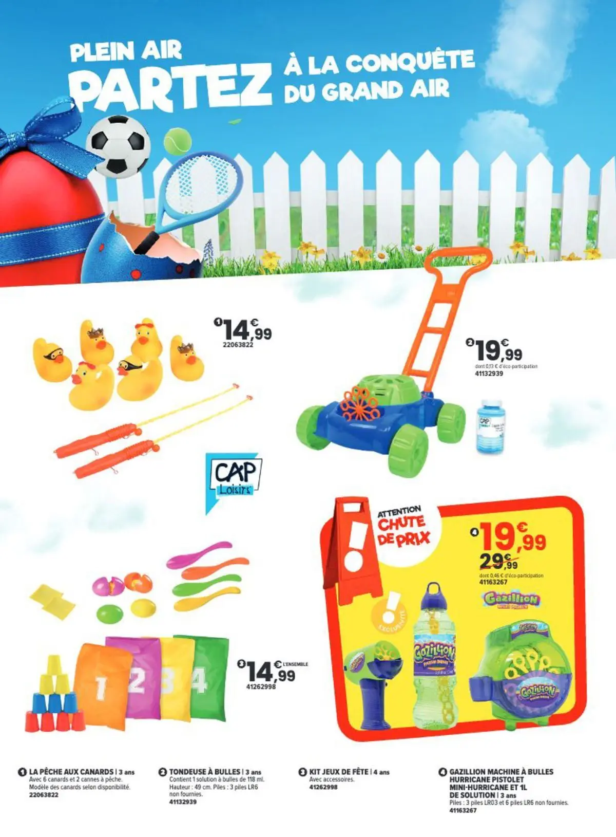 Offres - La Chasse aux cadeaux est ouverte ! 【Avril】 | Page: 82 | Produits: Pêche, Tondeuse, Pêche aux canards, Jeux