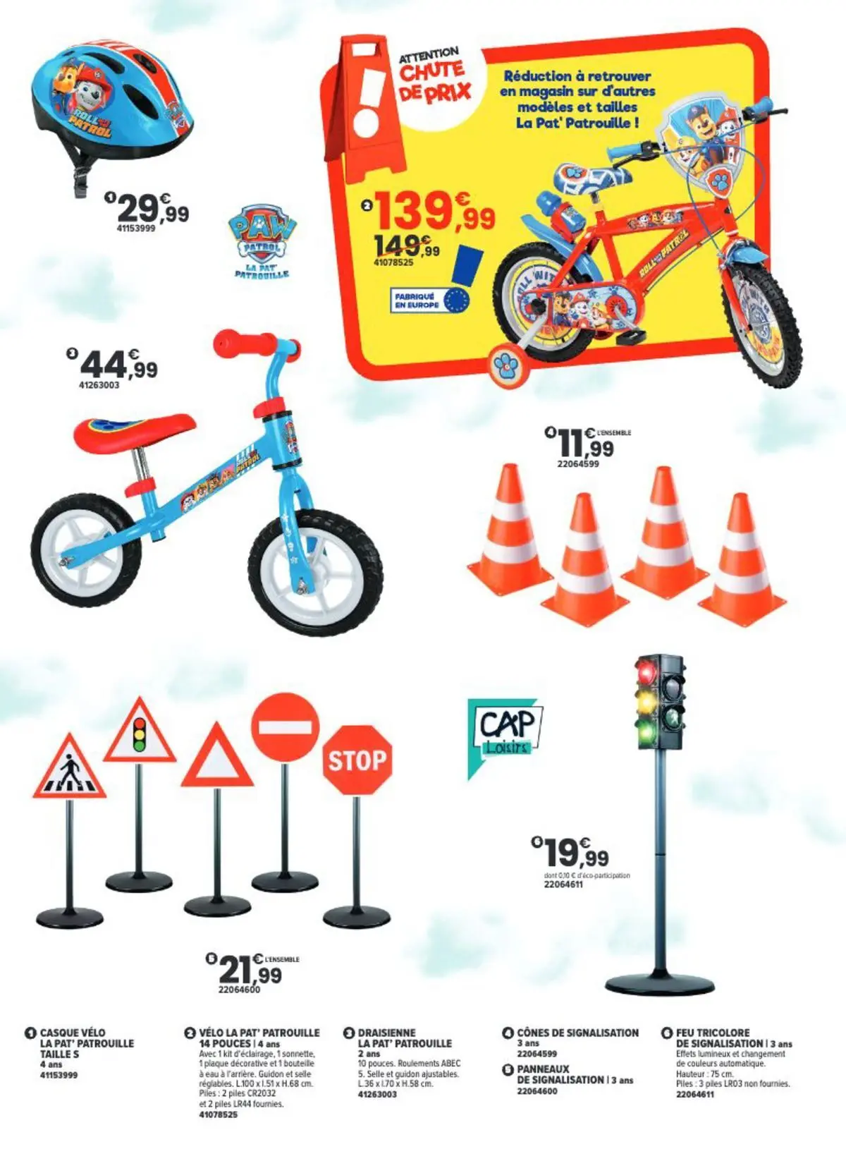 Offres - La Chasse aux cadeaux est ouverte ! 【Avril】 | Page: 86 | Produits: Vélo, Draisienne, Cônes, Piles