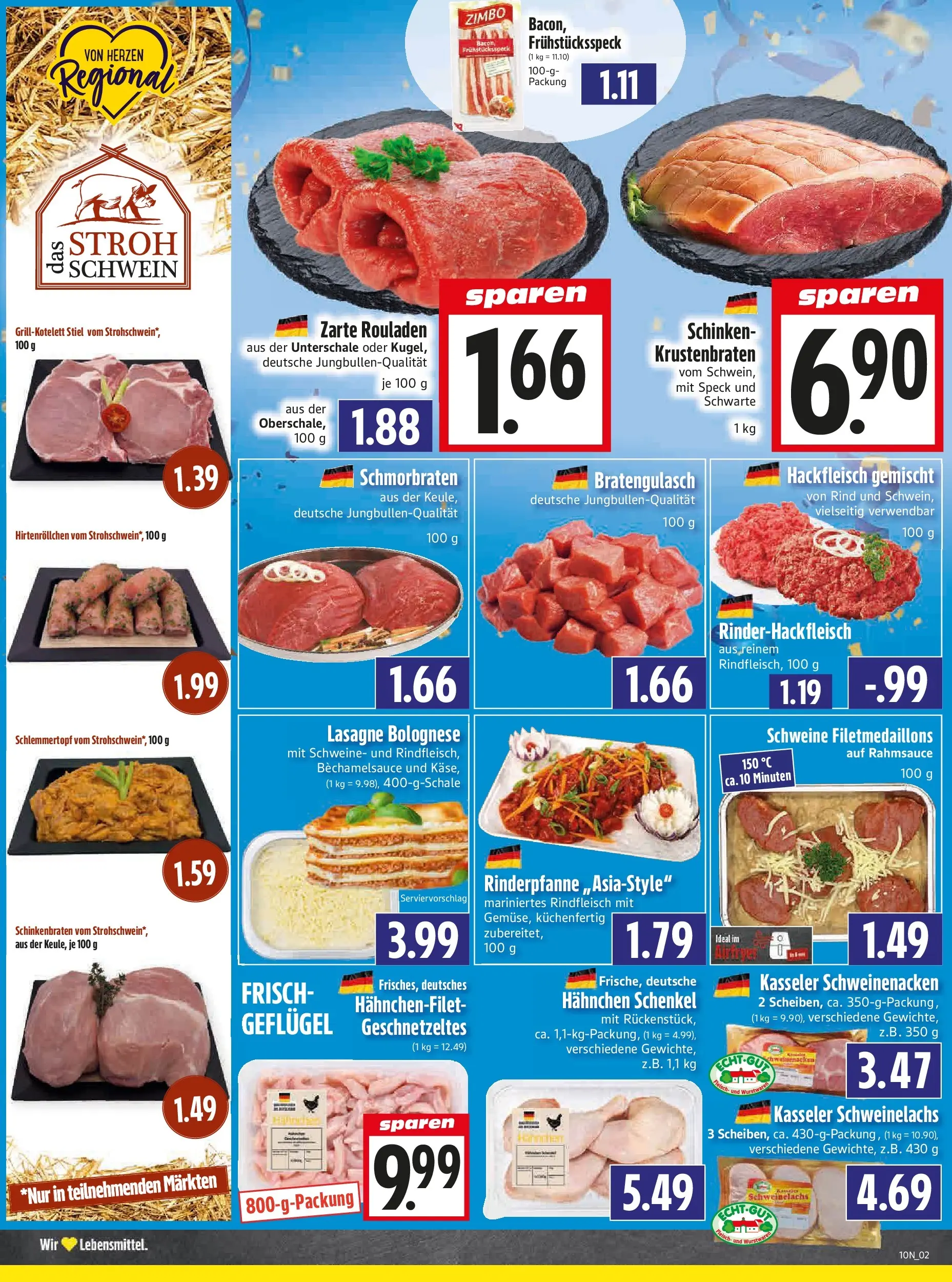 Angebote - Edeka Hahner: Wochenangebote (ab 01.03.2026) zum Blättern | Seite: 4 | Produkte: Schweinenacken, Krustenbraten, Rindfleisch, Hackfleisch