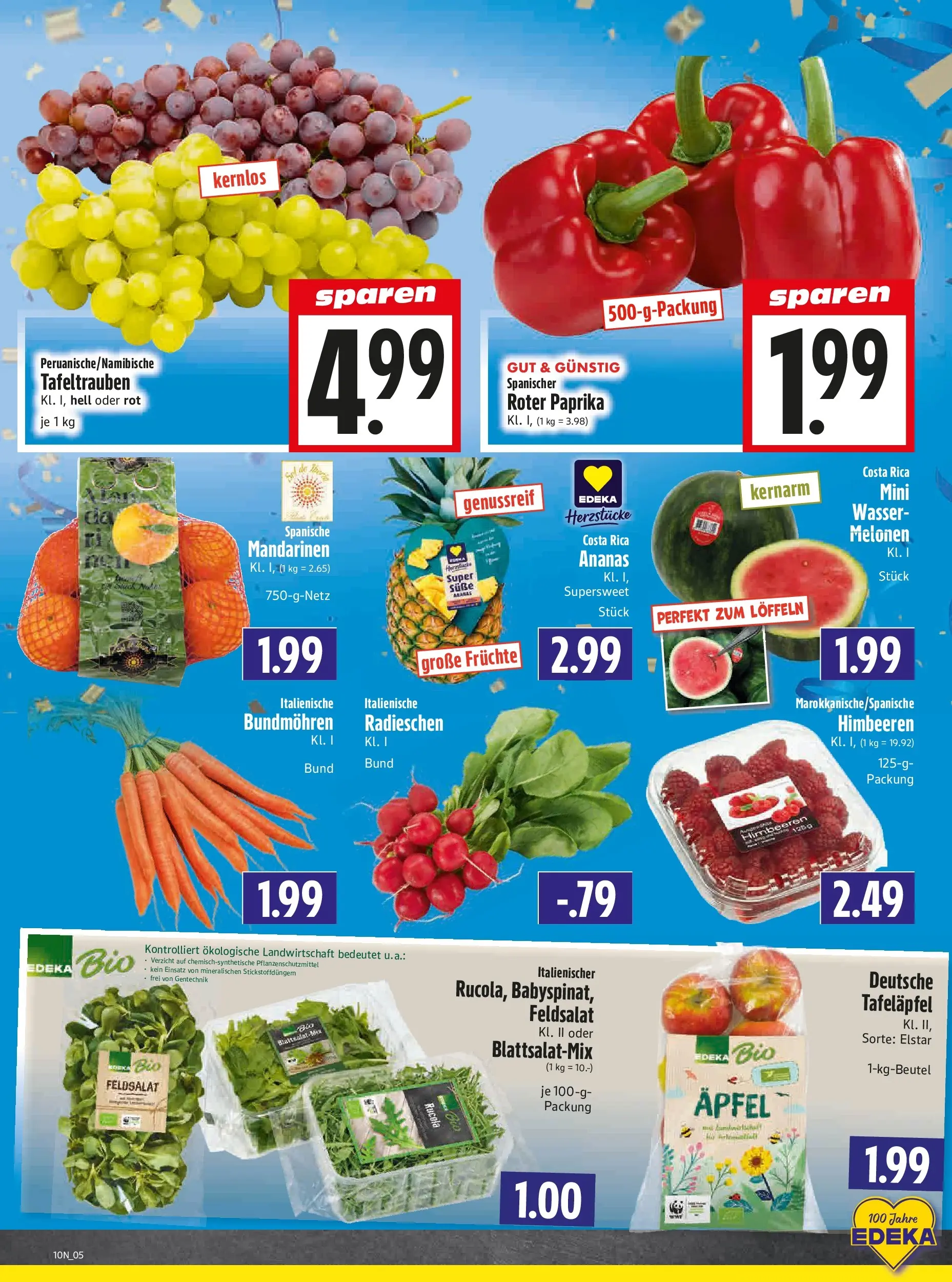 Angebote - Edeka Hahner: Wochenangebote (ab 01.03.2026) zum Blättern | Seite: 7 | Produkte: Himbeeren, Äpfel, Ananas, Wasser