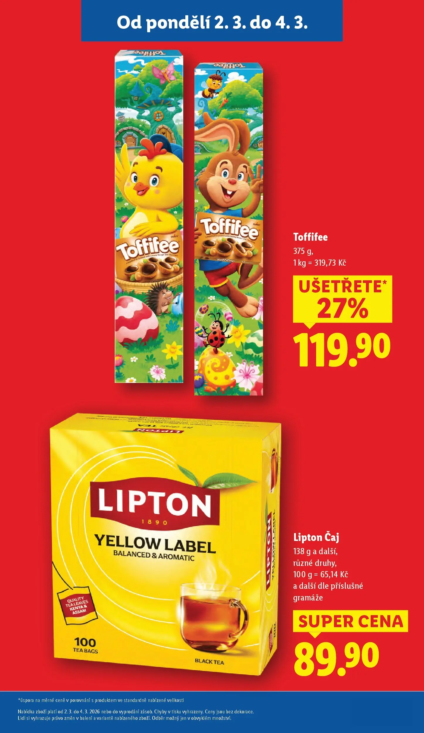 Lidl leták od 01.03.2026 - Nový akční leták | Strana: 5 | Produkty: Čaj, Toffifee