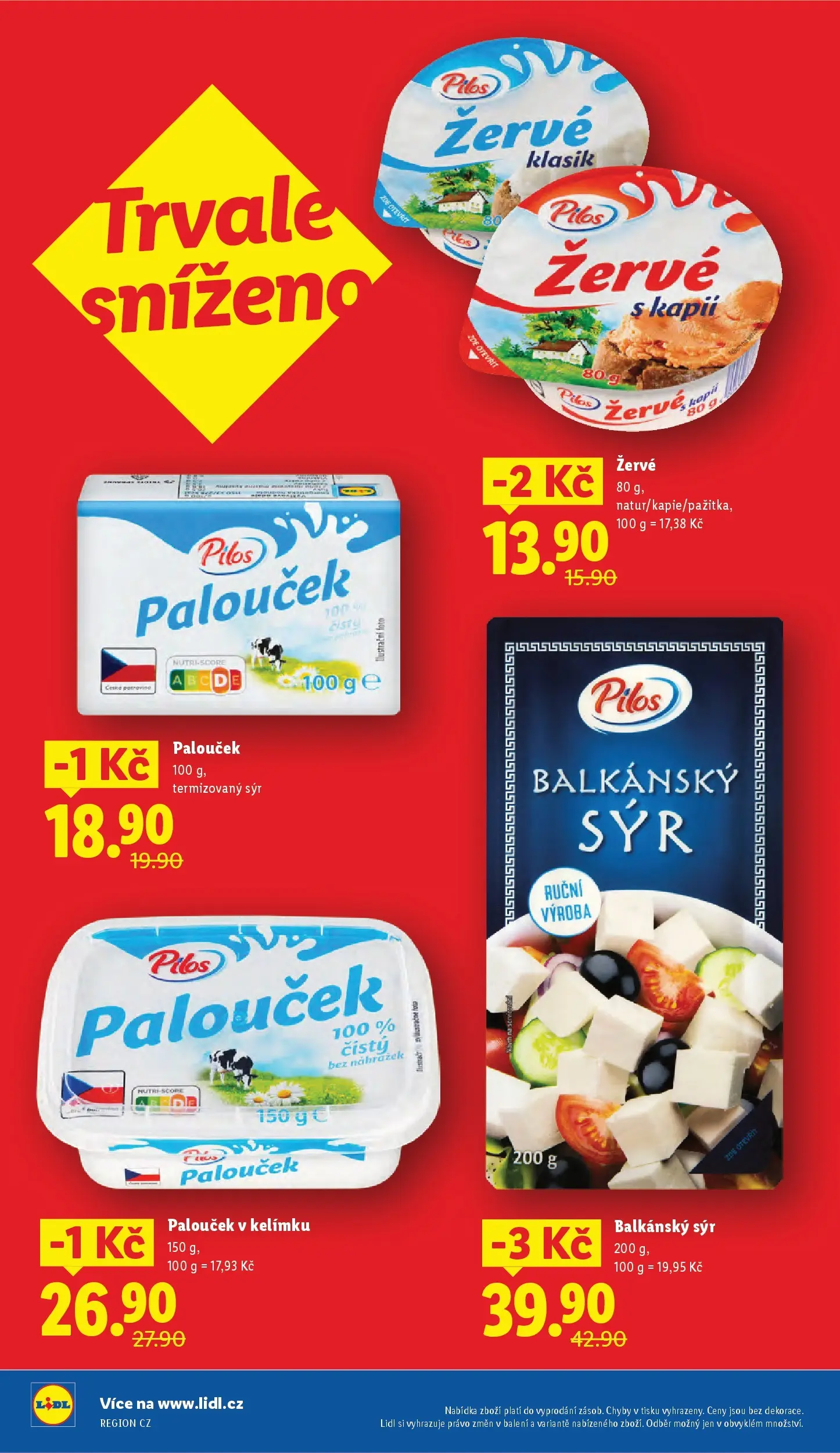 Lidl leták od 01.03.2026 - Nový akční leták | Strana: 16 | Produkty: Sýr, Balkánský sýr, Žervé