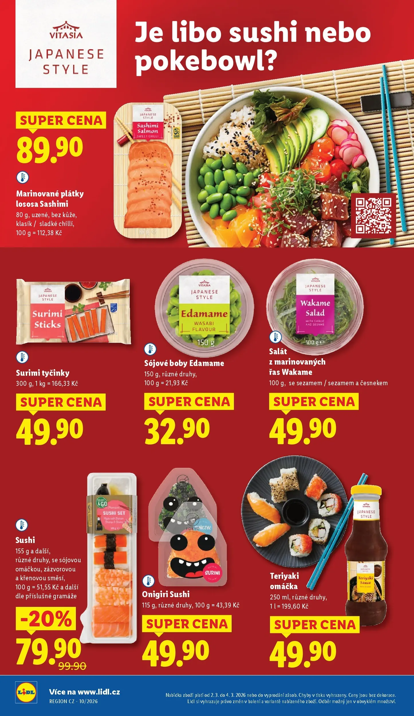 Lidl leták od 01.03.2026 - Nový akční leták | Strana: 18 | Produkty: Sushi, Wakame, Surimi tyčinky, Surimi