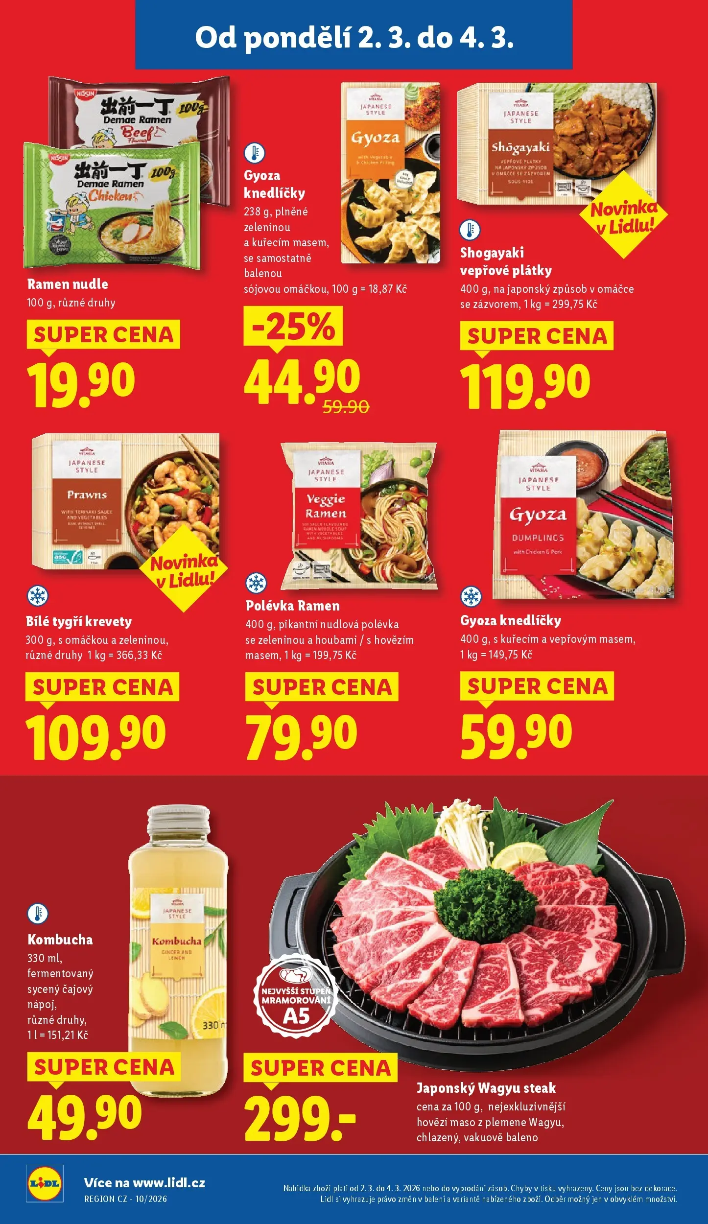 Lidl leták od 01.03.2026 - Nový akční leták | Strana: 20 | Produkty: Hovězí, Gyoza knedlíčky, Maso, Krevety