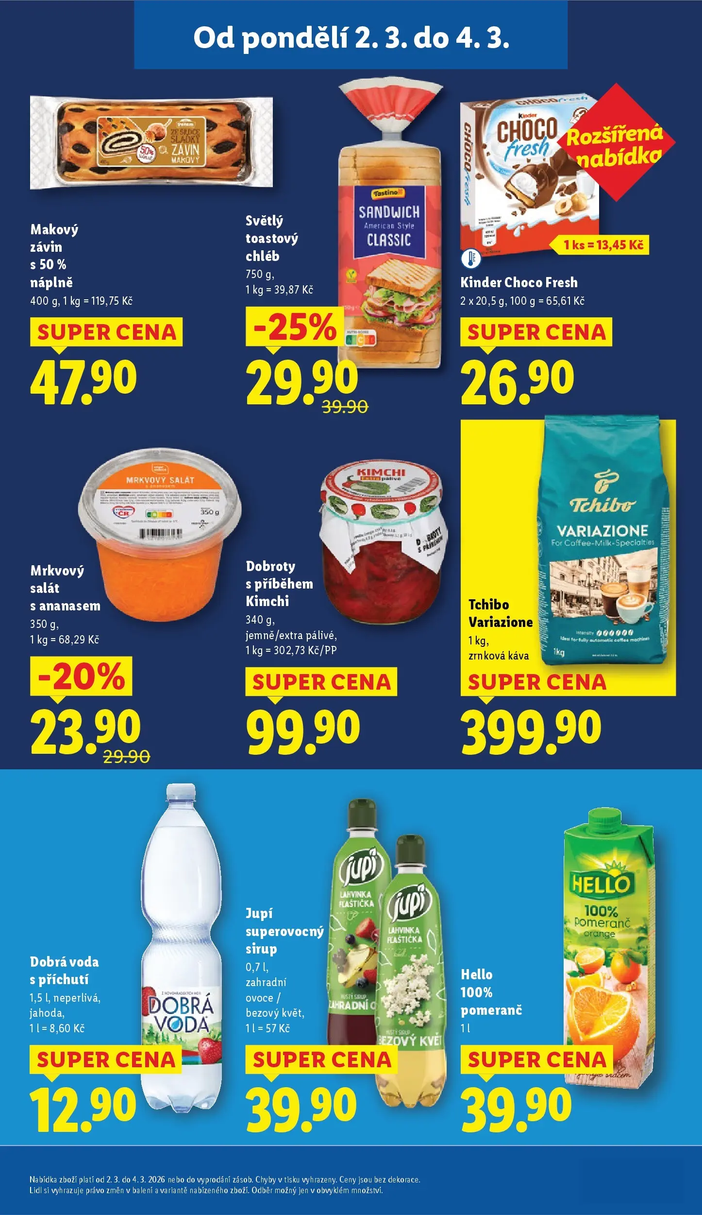 Lidl leták od 01.03.2026 - Nový akční leták | Strana: 27 | Produkty: Voda, Tchibo, Salát, Sirup