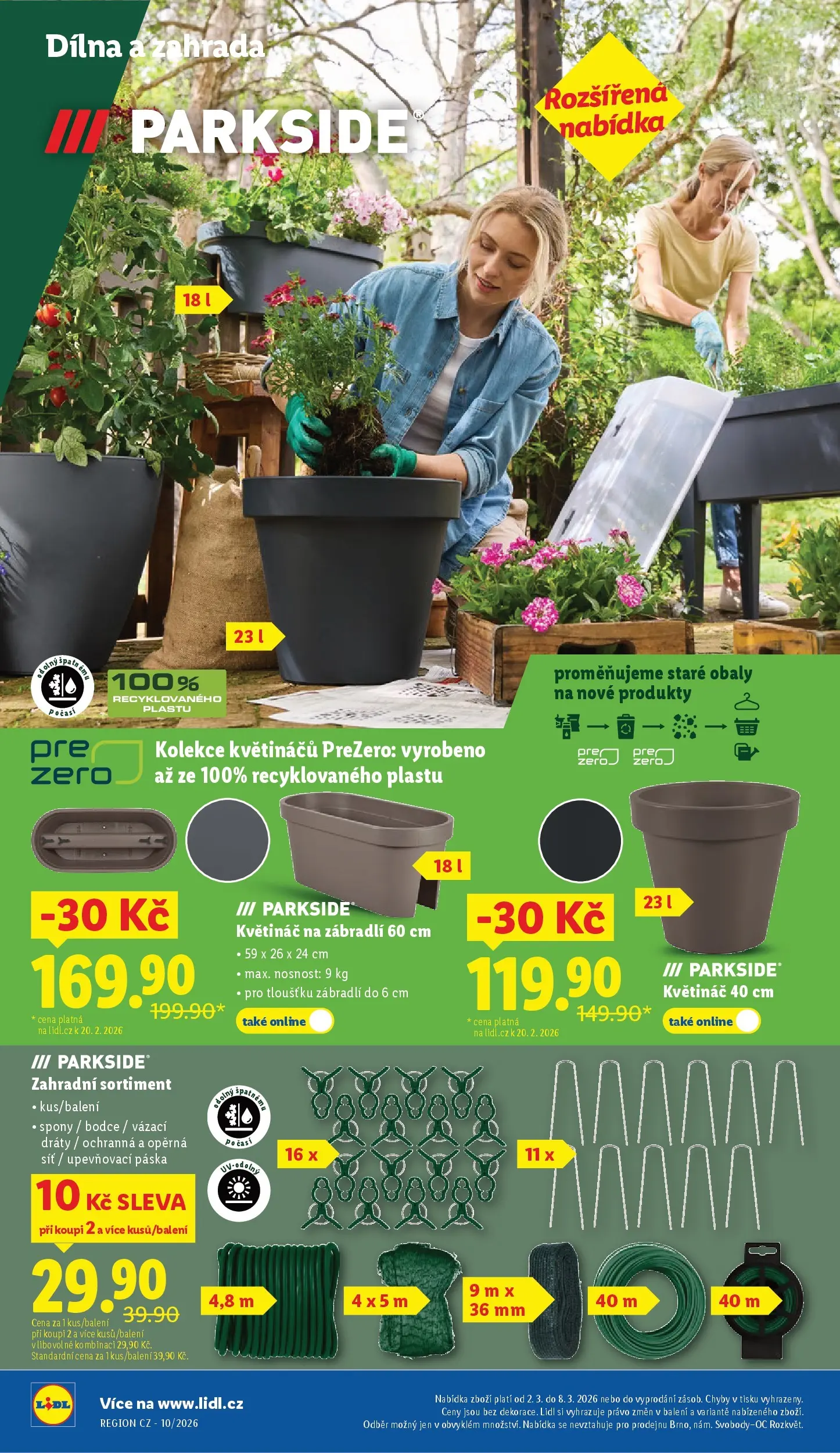 Lidl leták od 01.03.2026 - Nový akční leták | Strana: 40 | Produkty: Parkside, Zahrada, Síť, Zábradlí