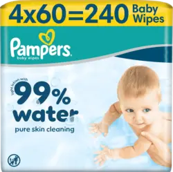 Pampers Feuchtt&uuml;cher 99% Water (4 x 60 St&uuml;ck)