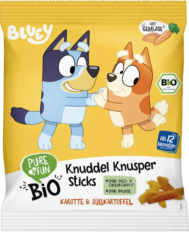 PURE & FUN Babysnack Knuddel Knusper Sticks Karotte & S&uuml;&szlig;kartoffel ab 12 Monaten