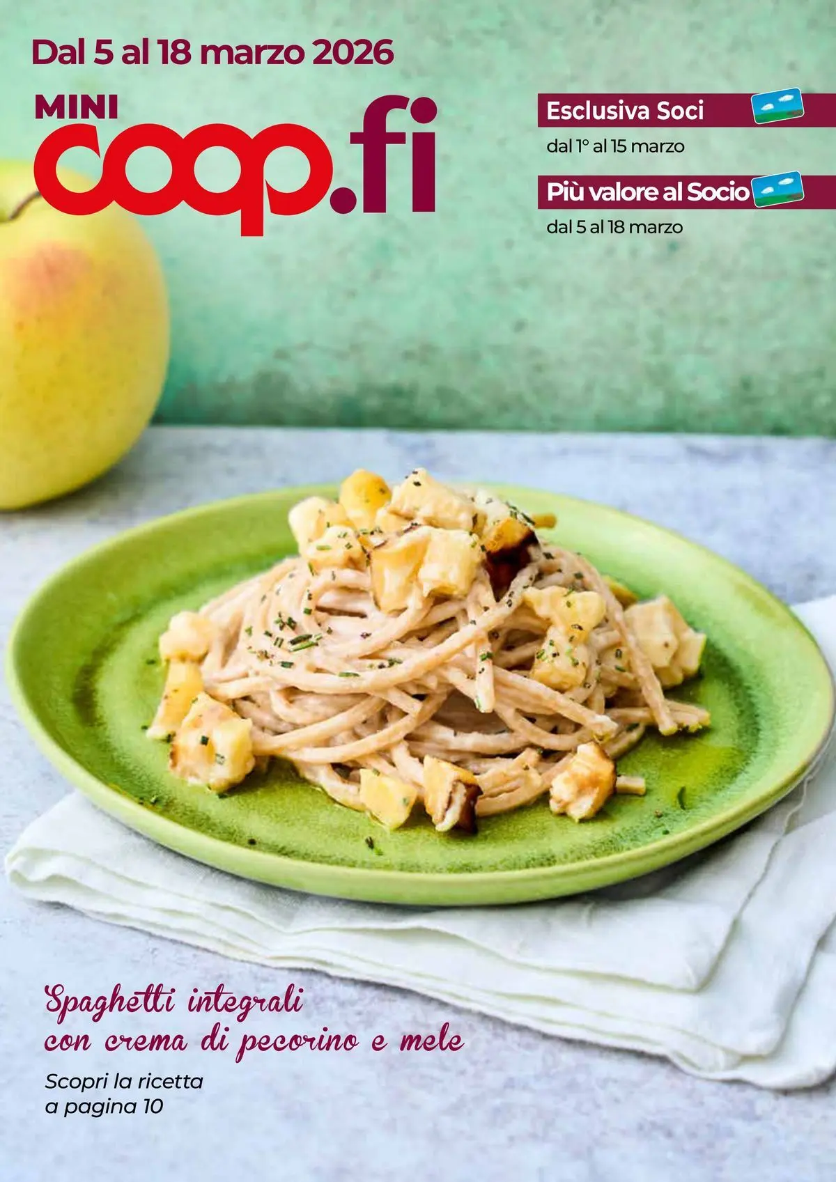 Volantino COOP Anteprima dal ﻿05/03/2026 > NUOVO Promozioni | Pagina: 1 | Prodotti: Crema, Mele, Pecorino