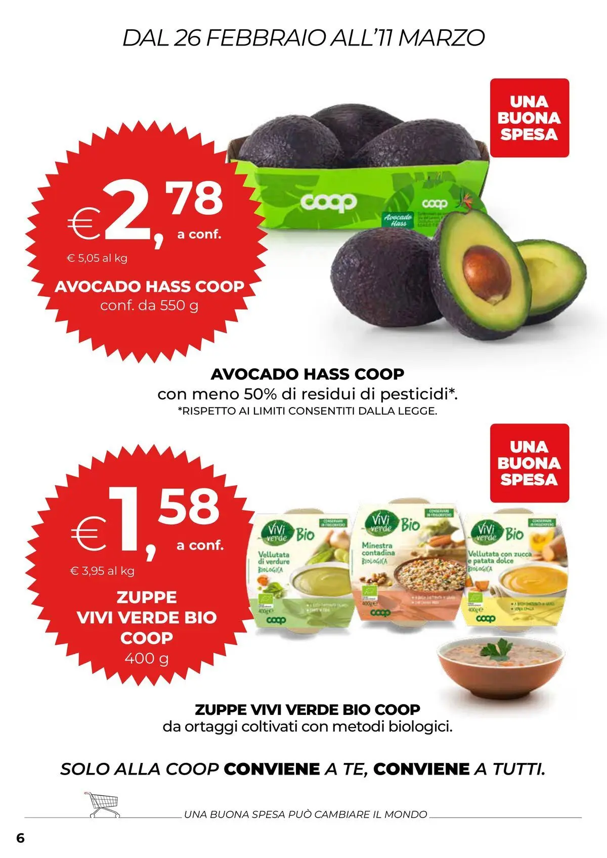 Volantino COOP Anteprima dal ﻿05/03/2026 > NUOVO Promozioni | Pagina: 6 | Prodotti: Avocado, Verdure, Ortaggi, Zucca