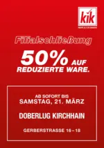 KiK KiK: Filialschlie&szlig;ung in Doberlug Kirchhain - bis 17.03.2026