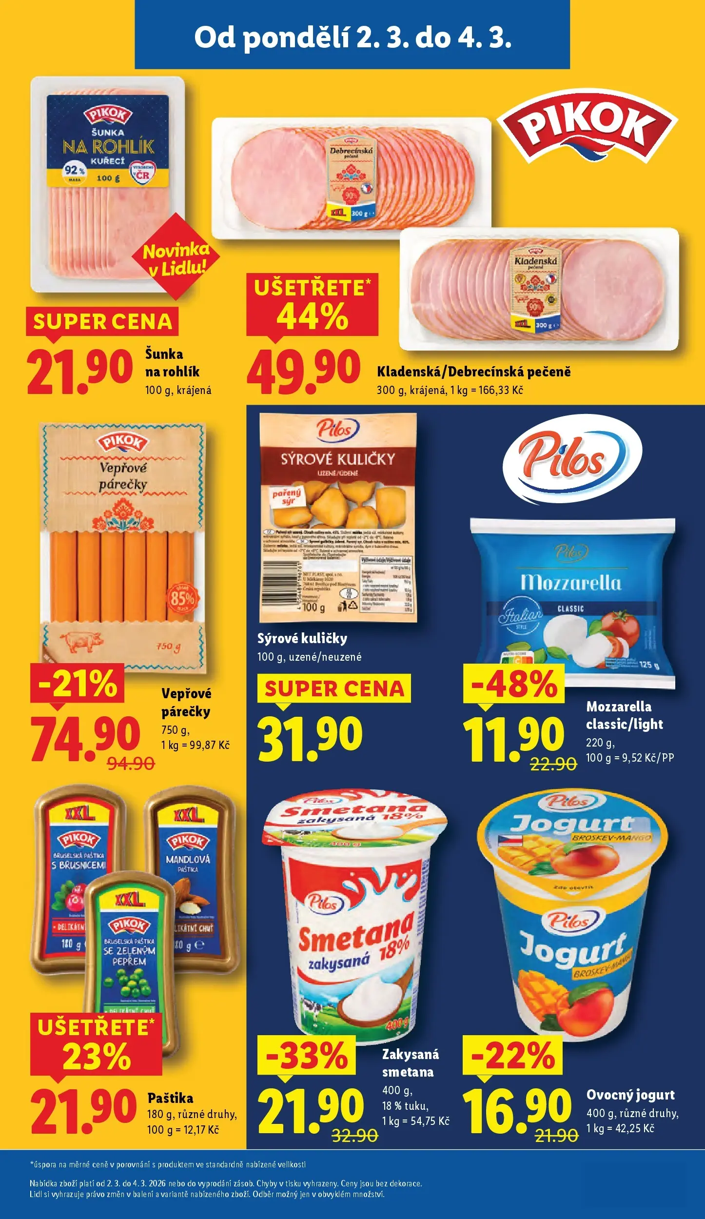 Lidl leták od 01.03.2026 - Nový akční leták | Strana: 15 | Produkty: Jogurt, Zakysaná smetana, Mozzarella, Kuličky