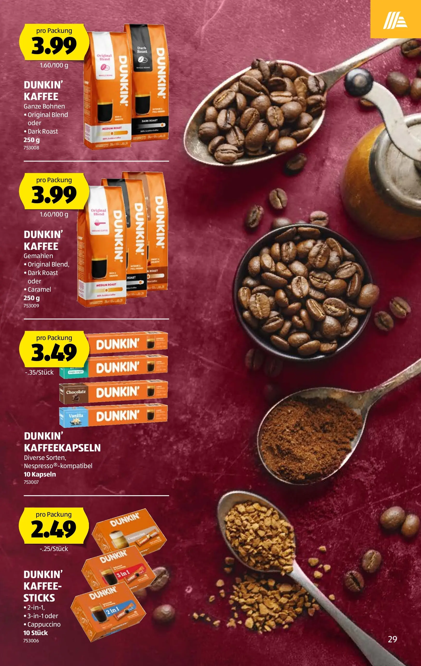 Aldi Aktionen (03.03.2026 - 11.03.2026) - Prospekt | Seite: 29 | Produkte: Kaffee