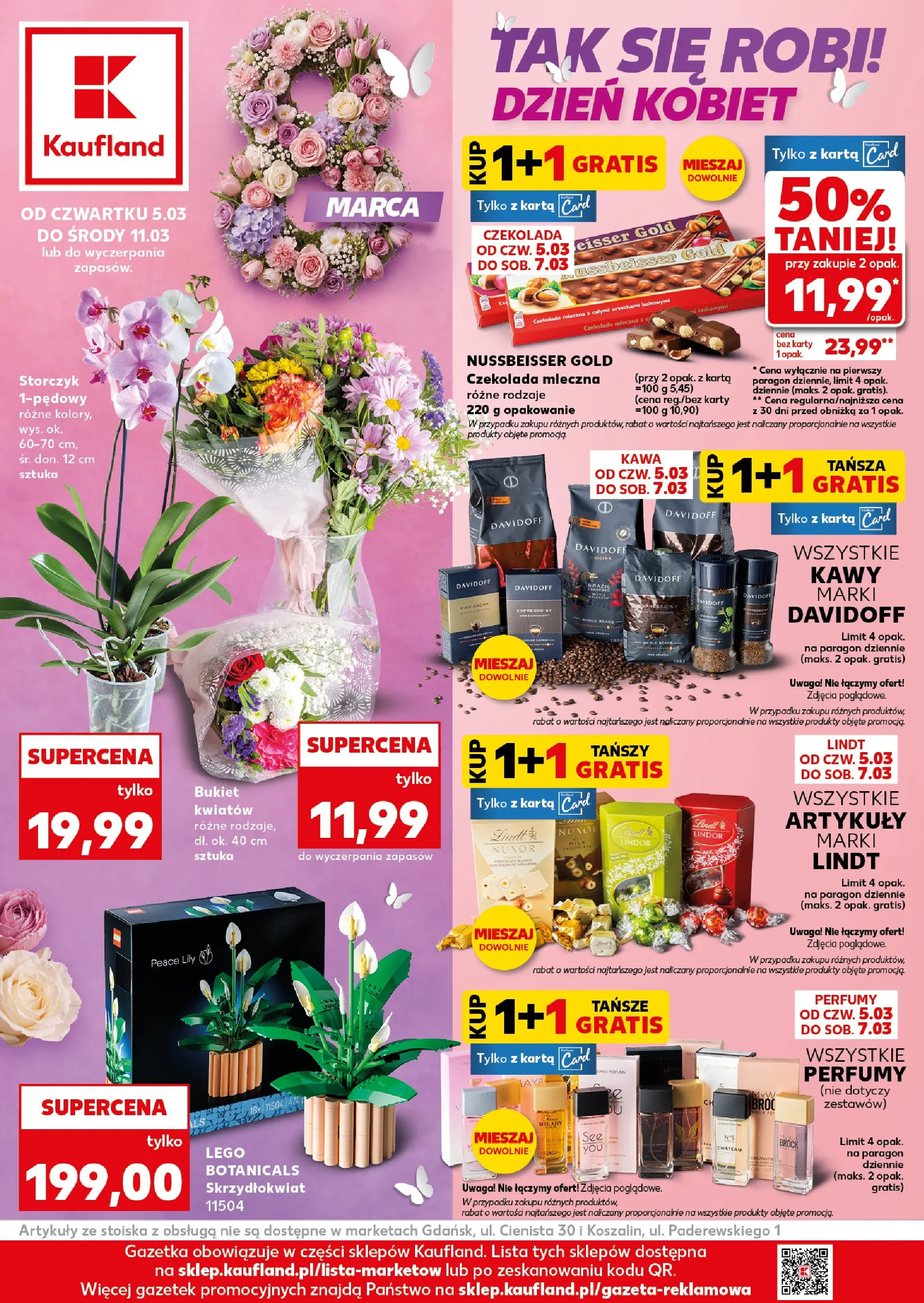 Kaufland gazetka od 05.03.2026 - od jutra PDF | Strona: 1 | Produkty: Karta, Czekolada mleczna, Perfumy, Kawa