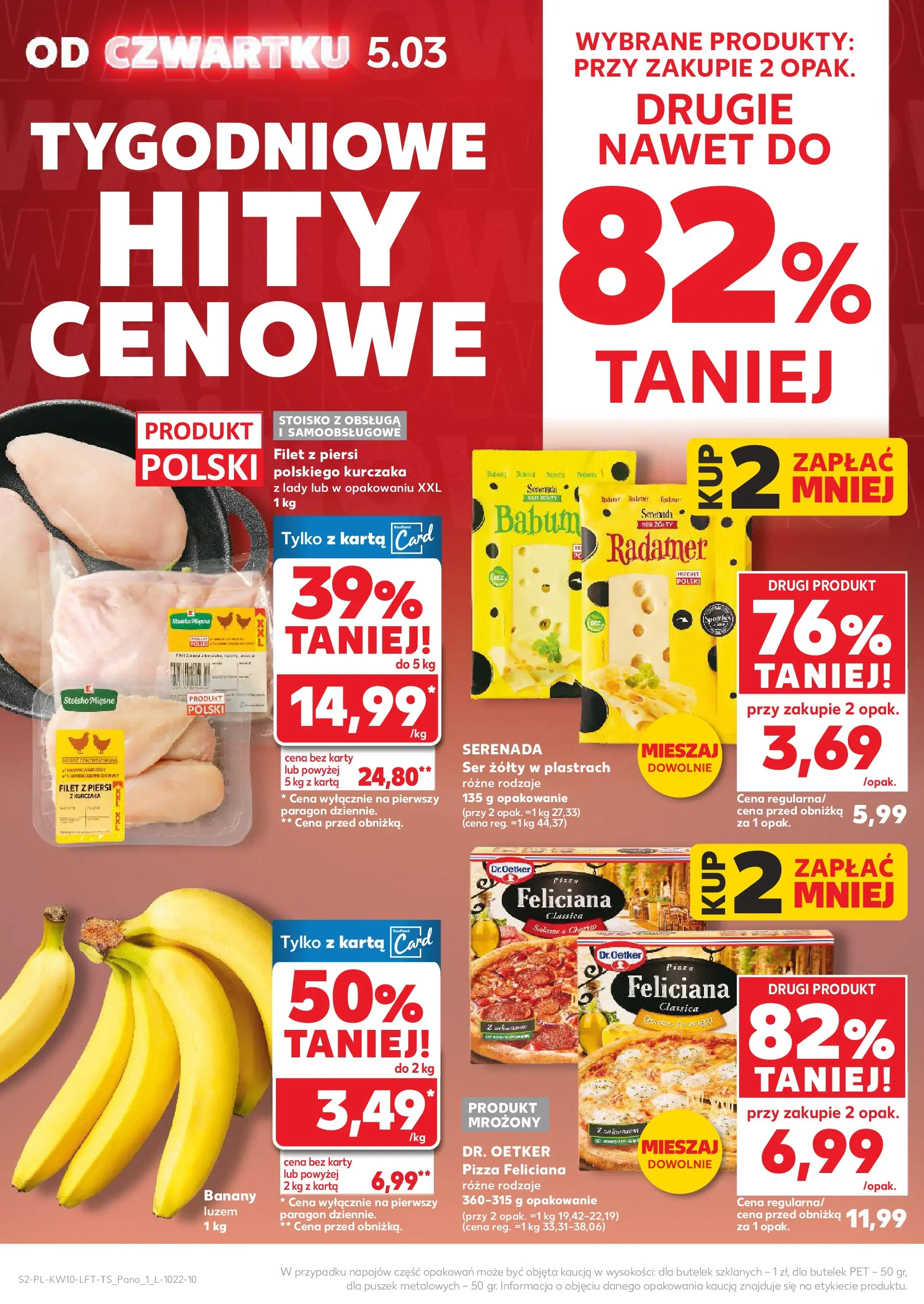 Kaufland gazetka od 05.03.2026 - od jutra PDF | Strona: 2 | Produkty: Ser żółty, Piersi, Ser, Banany