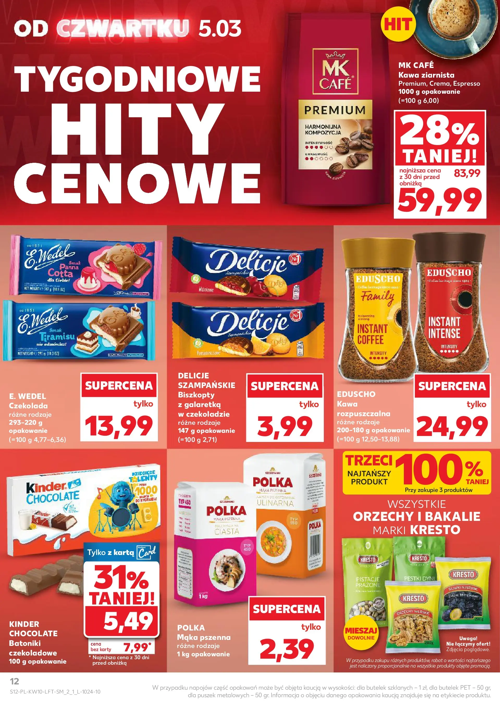 Kaufland gazetka od 05.03.2026 - od jutra PDF | Strona: 12 | Produkty: Galaretka, Kawa ziarnista, Półka, Kawa