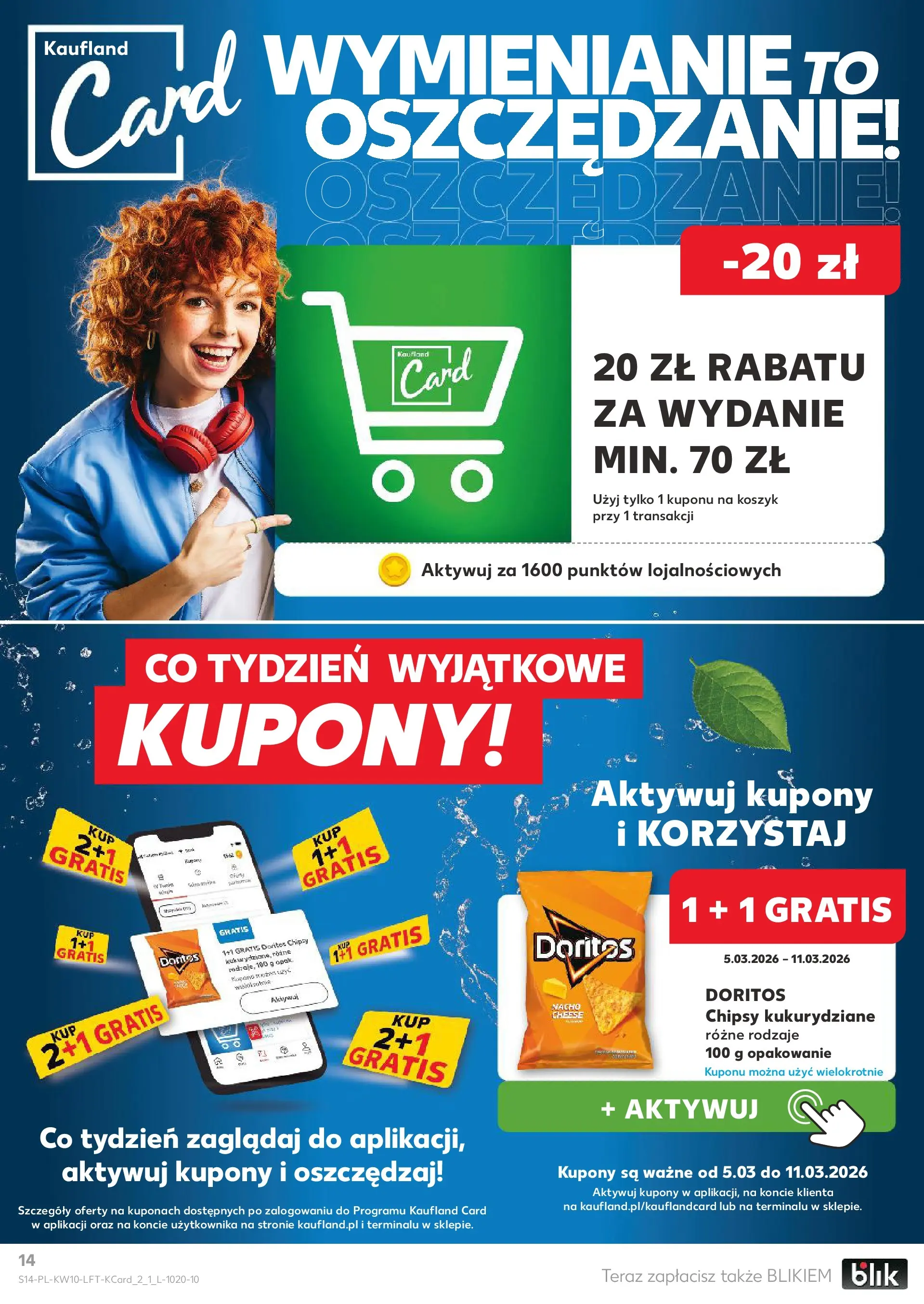 Kaufland gazetka od 05.03.2026 - od jutra PDF | Strona: 14 | Produkty: Chipsy kukurydziane, Chipsy, Doritos