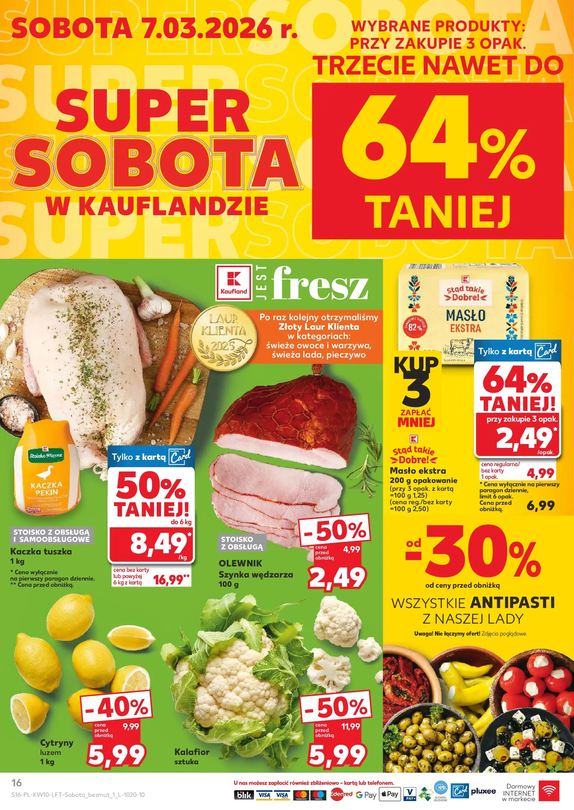 Kaufland gazetka od 05.03.2026 - od jutra PDF | Strona: 16 | Produkty: Pieczywo, Karta, Kaczka, Owoce