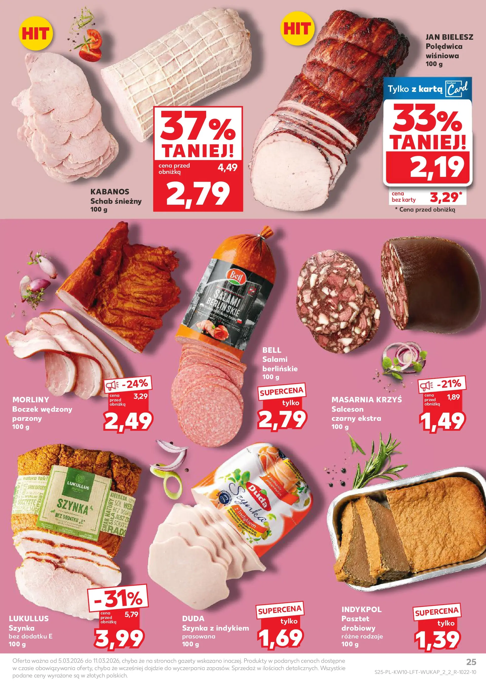 Kaufland gazetka od 05.03.2026 - od jutra PDF | Strona: 25 | Produkty: Szynka, Boczek wędzony, Boczek, Sól