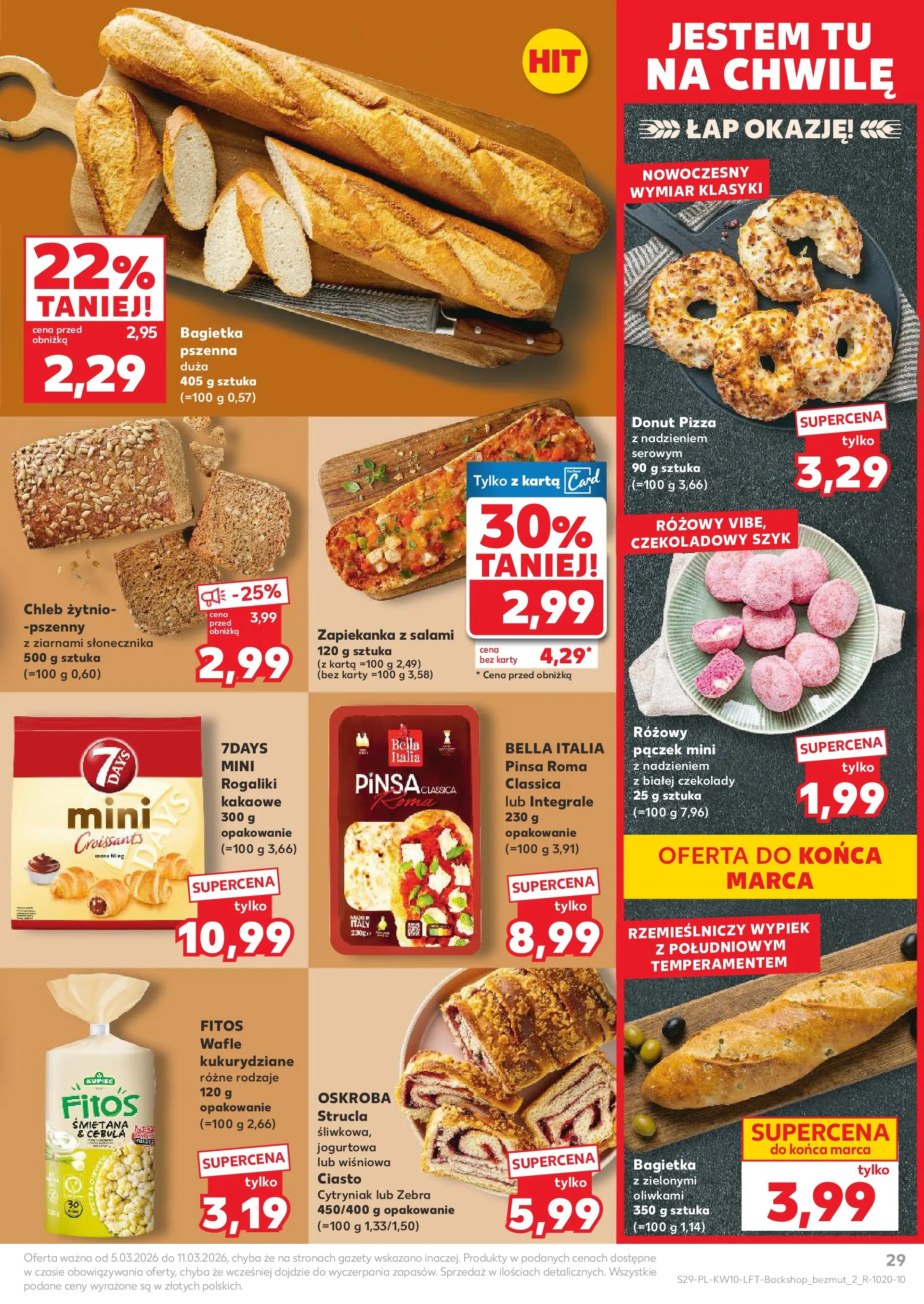 Kaufland gazetka od 05.03.2026 - od jutra PDF | Strona: 29 | Produkty: Bagietka, Salami, Pizza, Pinsa