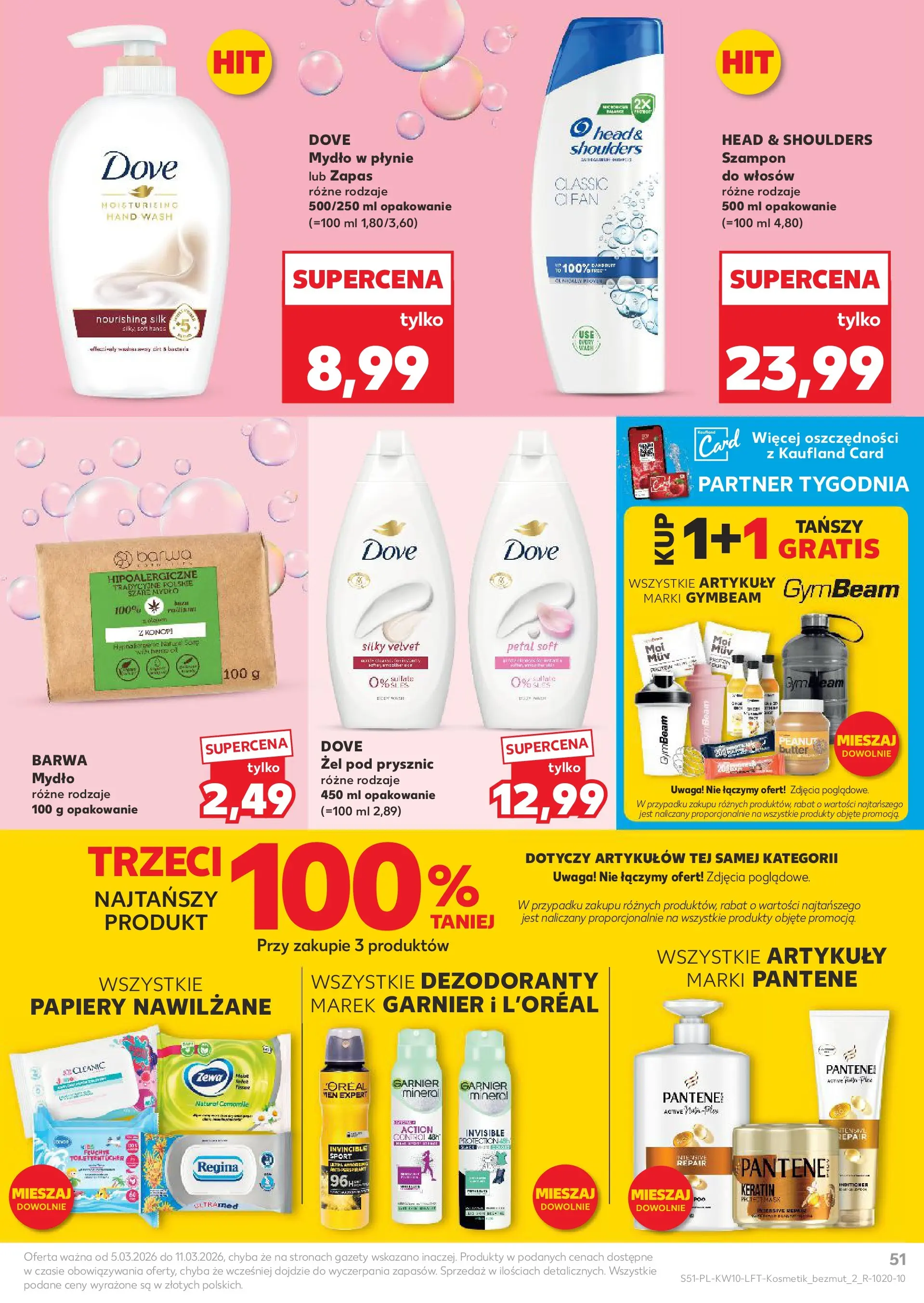Kaufland gazetka od 05.03.2026 - od jutra PDF | Strona: 51 | Produkty: Mydło w płynie, Prysznic, Szampon, Mydło
