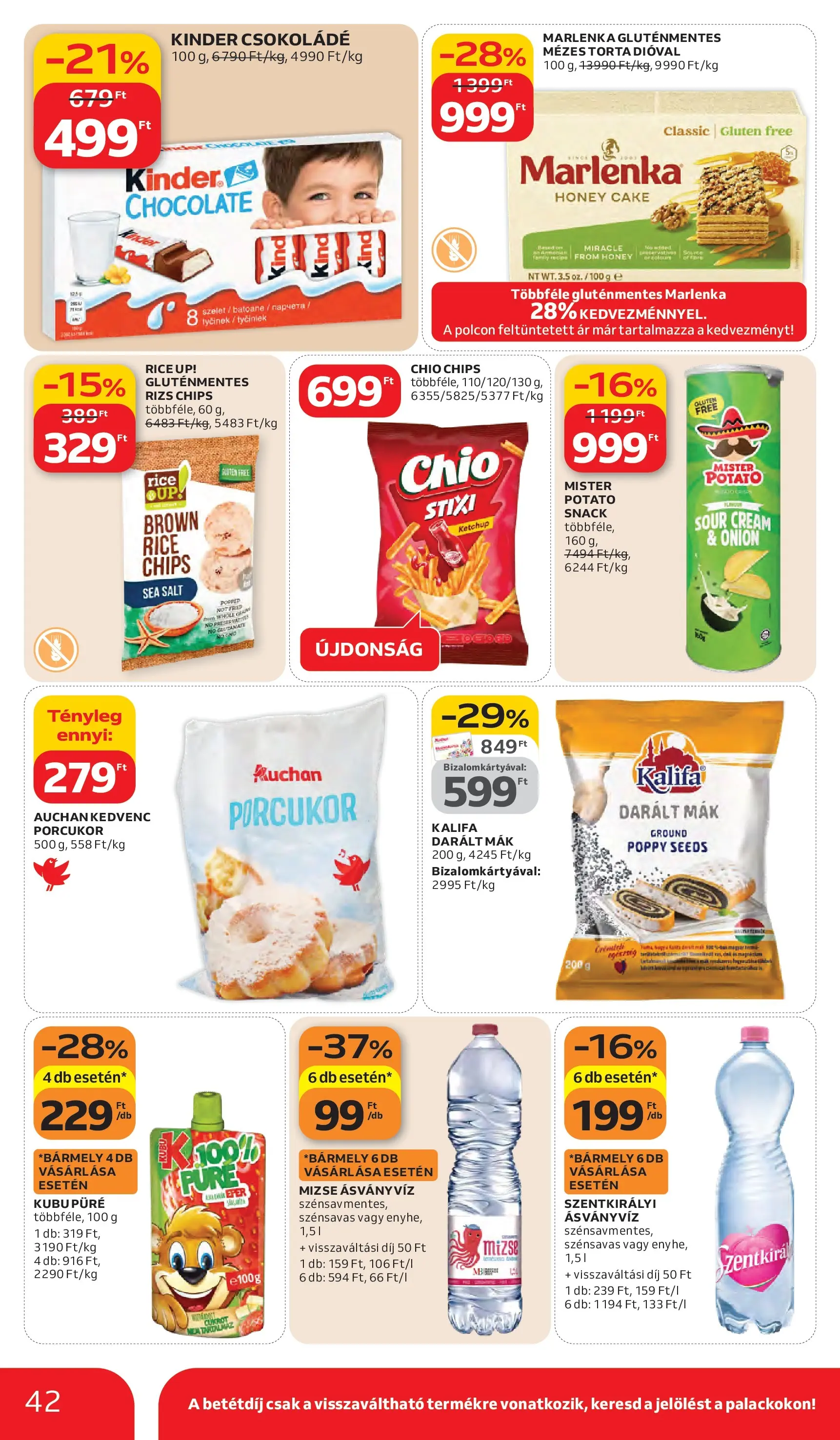 Auchan akciós újság Debrecen - 2026.03.05. -tól/töl > akció, lapozható szórólap 🛍️ | Oldal: 42 | Termékek: Torta, Porcukor, Gluténmentes, Mák