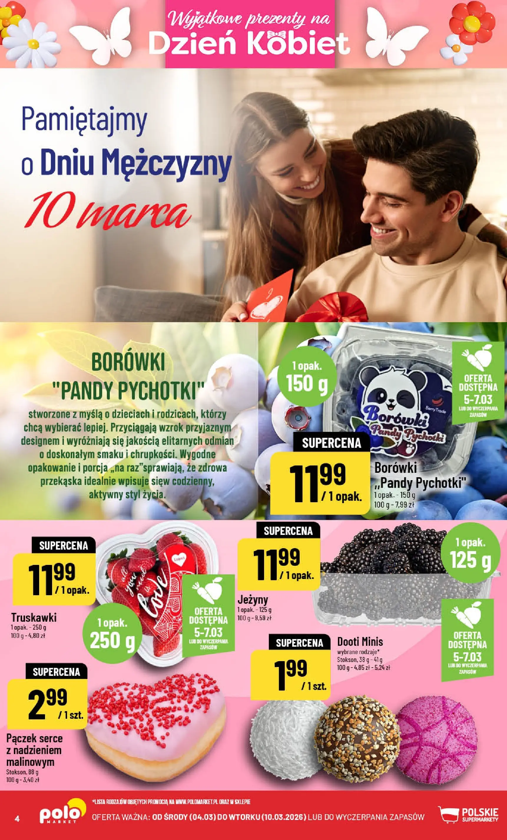 Nowa POLOmarket gazetka od jutra 04.03.2026 (PDF) | Strona: 4 | Produkty: Jeżyny, Truskawki