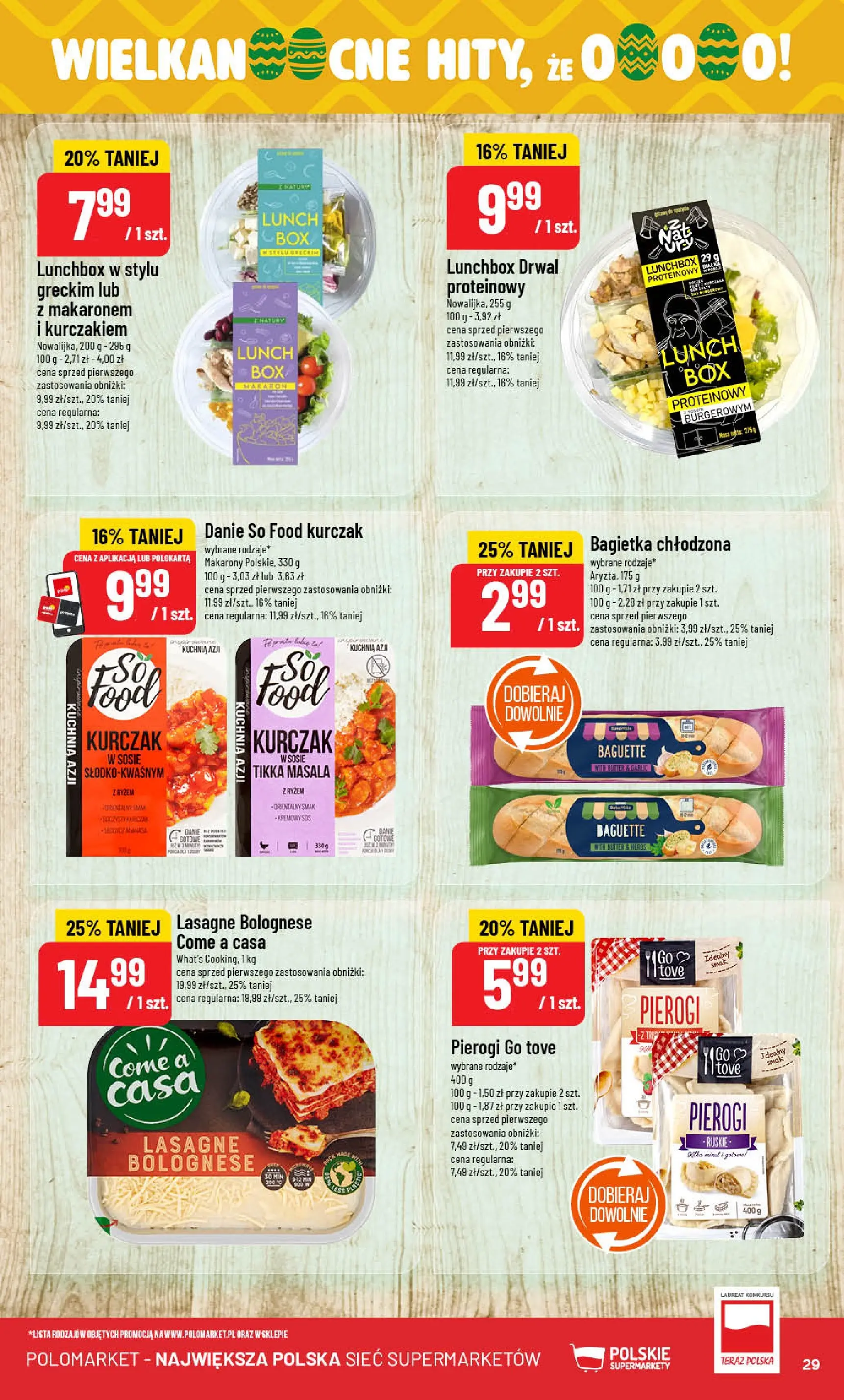 Nowa POLOmarket gazetka od jutra 04.03.2026 (PDF) | Strona: 29 | Produkty: Kurczak, Bagietka, Makarony, Makaron