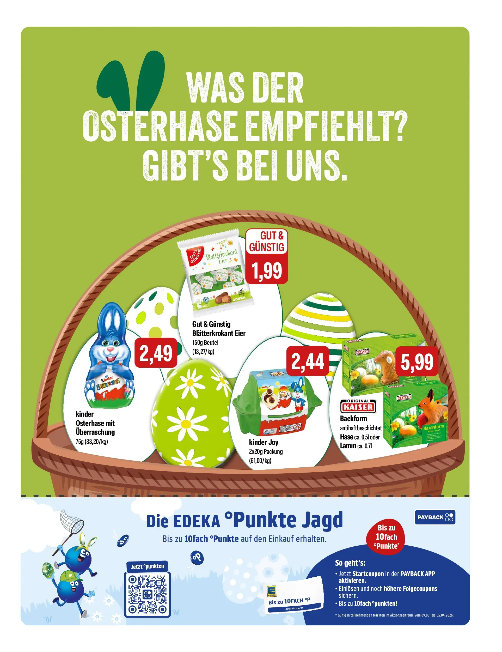 Feneberg Aktuelle Angebote (ab 12.03.2026) zum Blättern | Seite: 9 | Produkte: Eier, Kinder joy