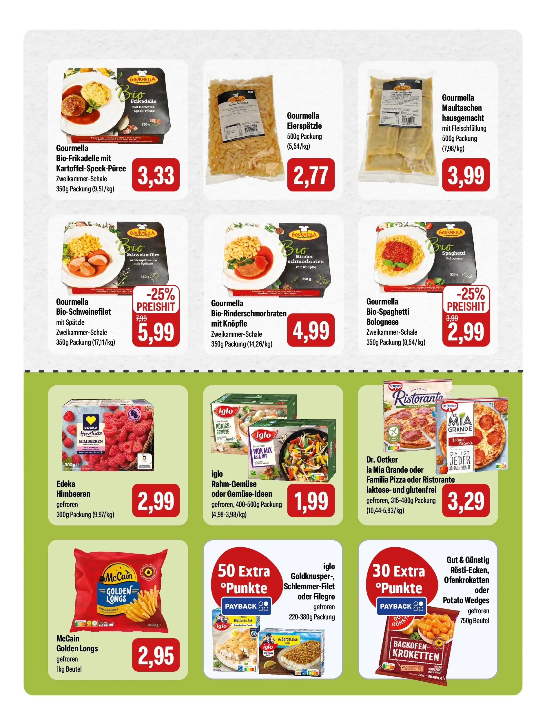 Feneberg Aktuelle Angebote (ab 12.03.2026) zum Blättern | Seite: 13 | Produkte: Schweinefilet, Gemüse, Backofen, Pizza