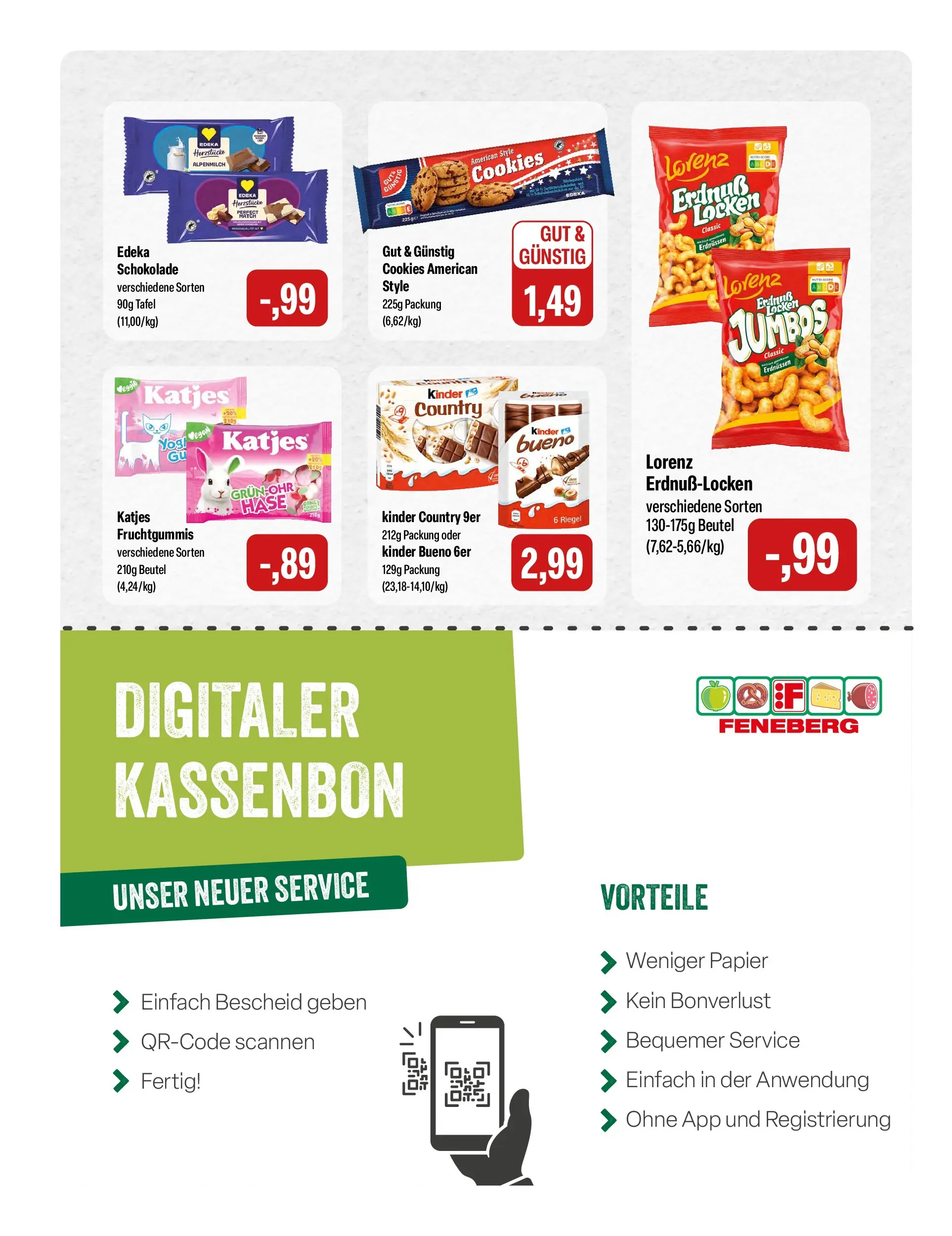 Feneberg Aktuelle Angebote (ab 12.03.2026) zum Blättern | Seite: 14 | Produkte: Schokolade, Katjes, Kinder bueno, Kinder country