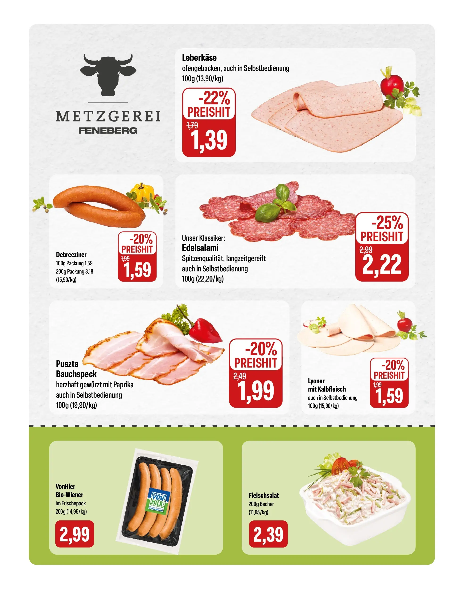 Feneberg  Aktuelle Angebote (ab 05.03.2026) zum Blättern | Seite: 2 | Produkte: Paprika, Leberkase