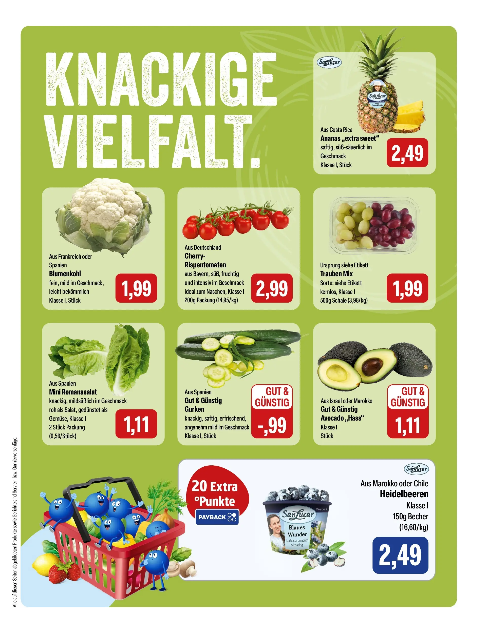Feneberg  Aktuelle Angebote (ab 05.03.2026) zum Blättern | Seite: 5 | Produkte: Trauben, Ananas, Heidelbeeren, Blumenkohl