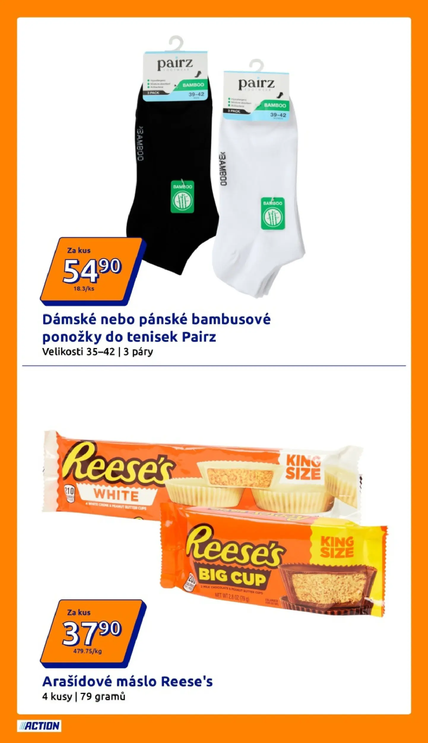 Action leták od 04.03.2026 - Akční leták online | Strana: 4 | Produkty: Reese's, Arašídové máslo, Máslo, Ponožky