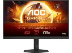AOC Q27G4XF 27 Zoll Gaming Monitor, QHD, 0,5 ms Reaktionszeit, 300 cd/m&sup2;, 180 Hz, Schwarz