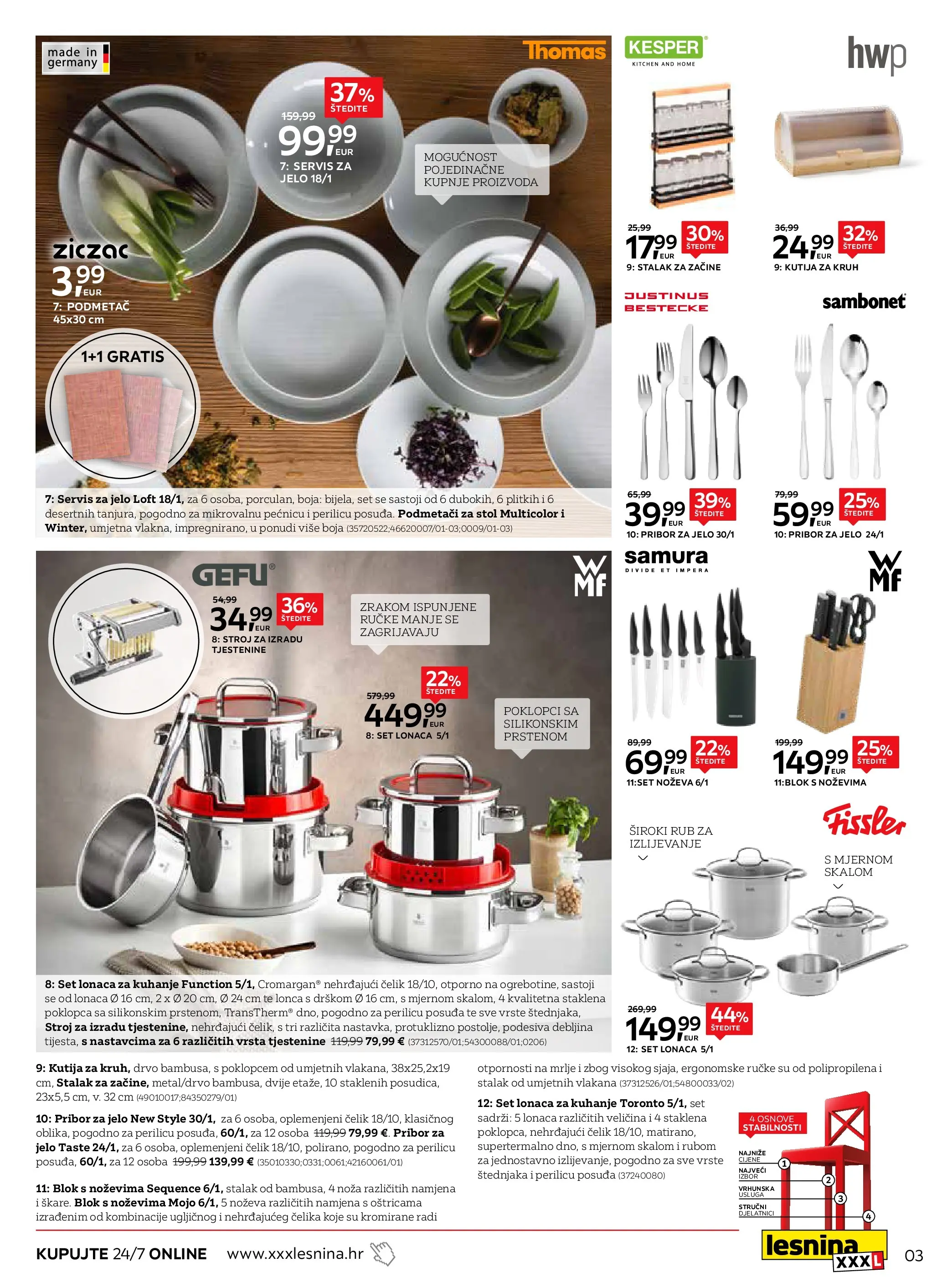 Lesnina - Lesnina XXXL: Elegancija serviranja oprema za doma katalog do 26.03.2026 novi od 23.02.2026 na listanje > letak digitalni | Stranica: 3 | Proizvodi: Stol, Kutija, Kruh, Kutija za kruh
