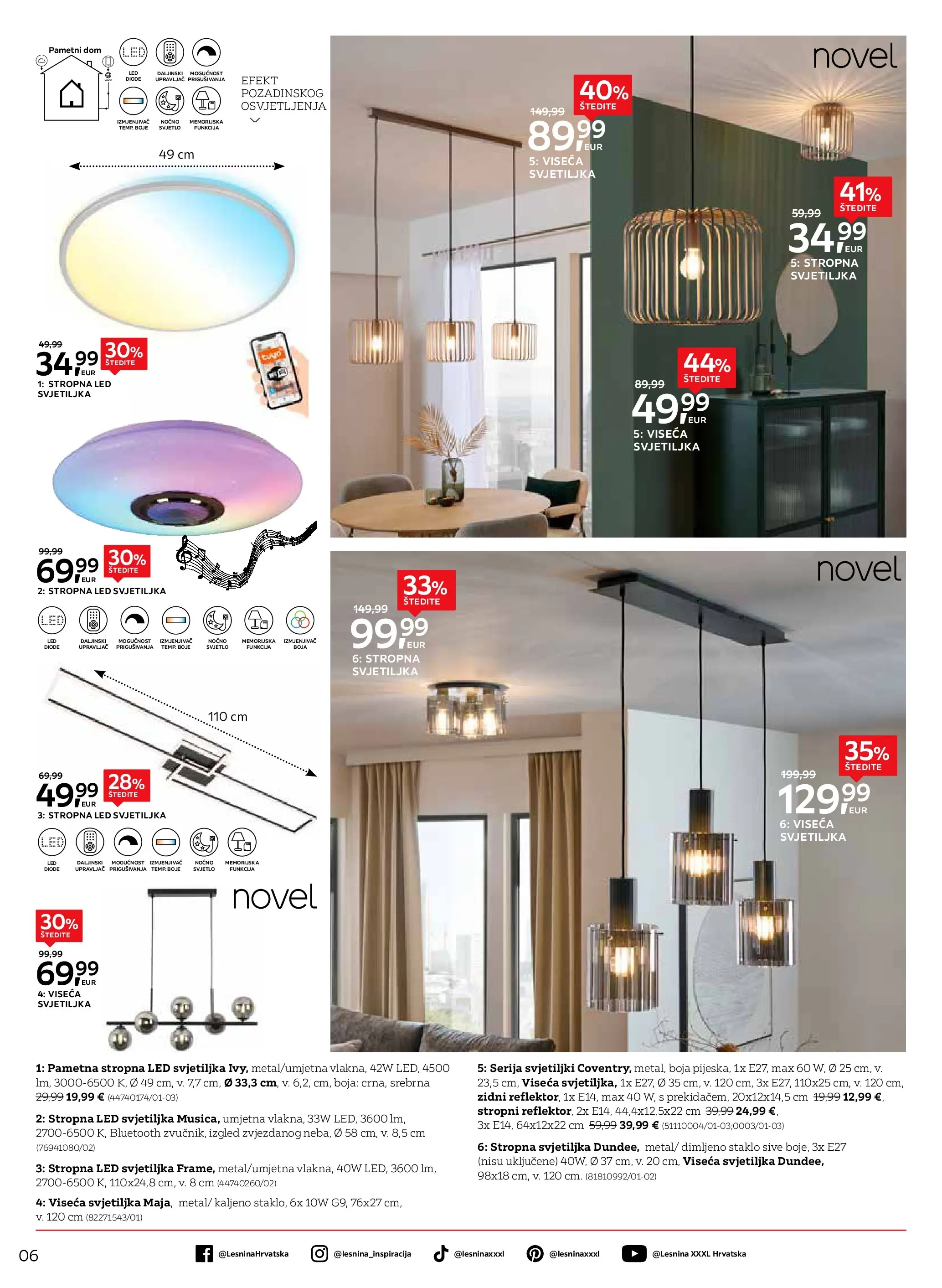 Lesnina - Lesnina XXXL: Elegancija serviranja oprema za doma katalog do 26.03.2026 novi od 23.02.2026 na listanje > letak digitalni | Stranica: 6 | Proizvodi: Svjetiljka