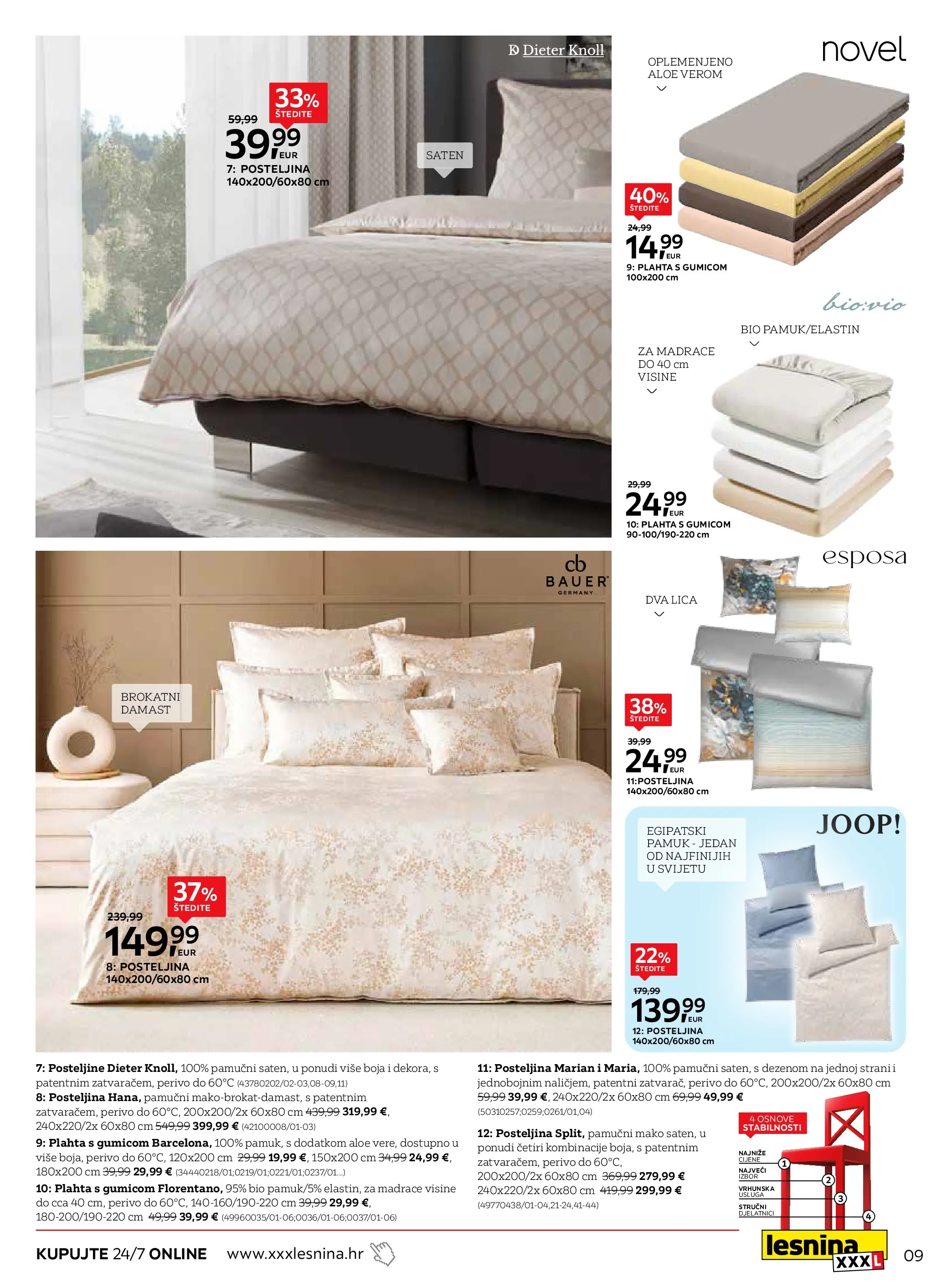 Lesnina - Lesnina XXXL: Elegancija serviranja oprema za doma katalog do 26.03.2026 novi od 23.02.2026 na listanje > letak digitalni | Stranica: 9 | Proizvodi: Plahta, Posteljina