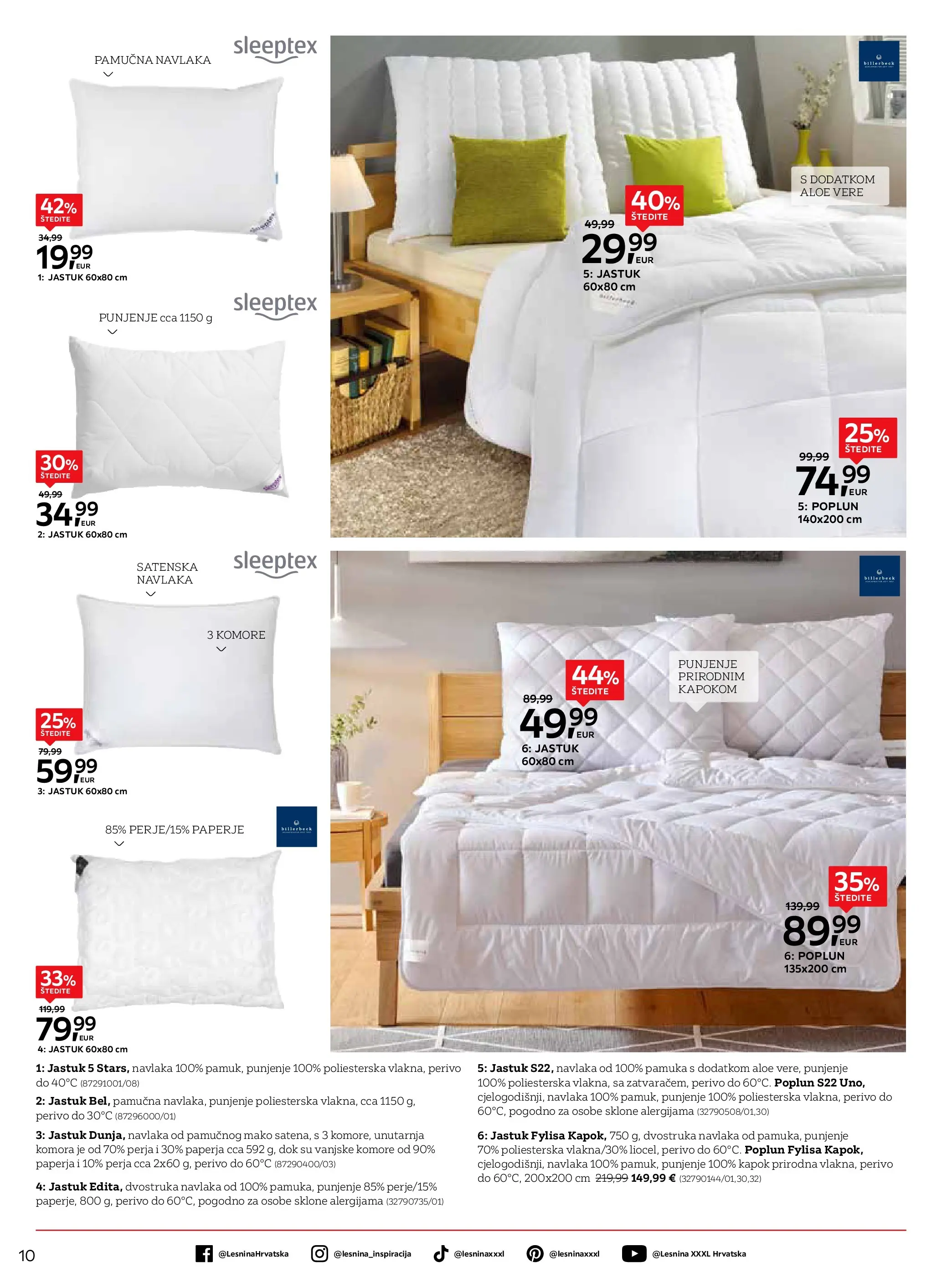 Lesnina - Lesnina XXXL: Elegancija serviranja oprema za doma katalog do 26.03.2026 novi od 23.02.2026 na listanje > letak digitalni | Stranica: 10 | Proizvodi: Jastuk, Poplun