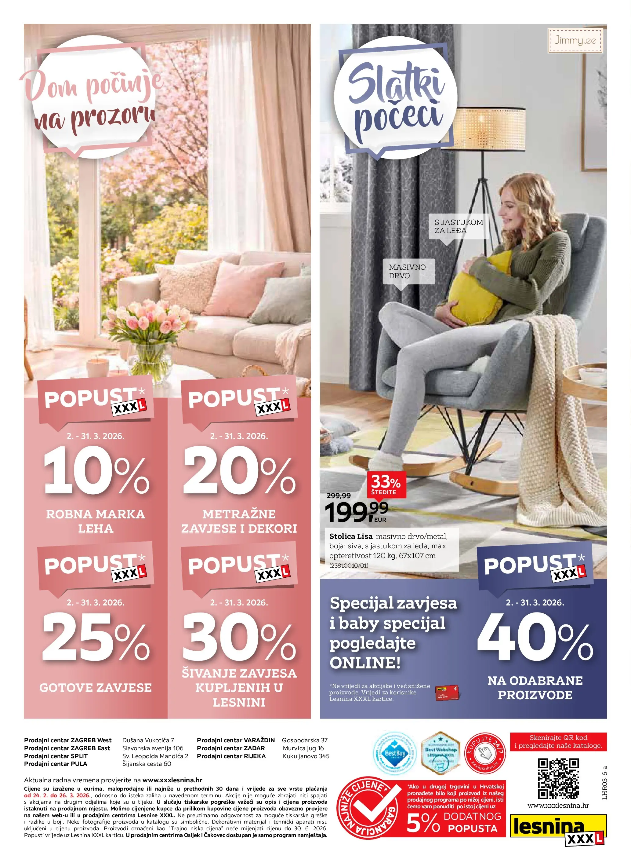 Lesnina - Lesnina XXXL: Elegancija serviranja oprema za doma katalog do 26.03.2026 novi od 23.02.2026 na listanje > letak digitalni | Stranica: 12 | Proizvodi: Stolica, Zavjesa