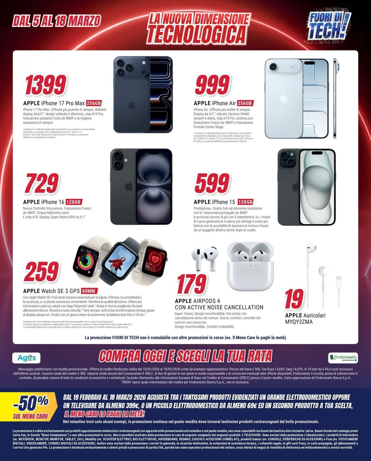 ﻿Trony volantino dal ﻿04/03/2026﻿ > ﻿Anteprima | Pagina: 37 | Prodotti: Auricolari, Apple Watch, Airpods, Batteria