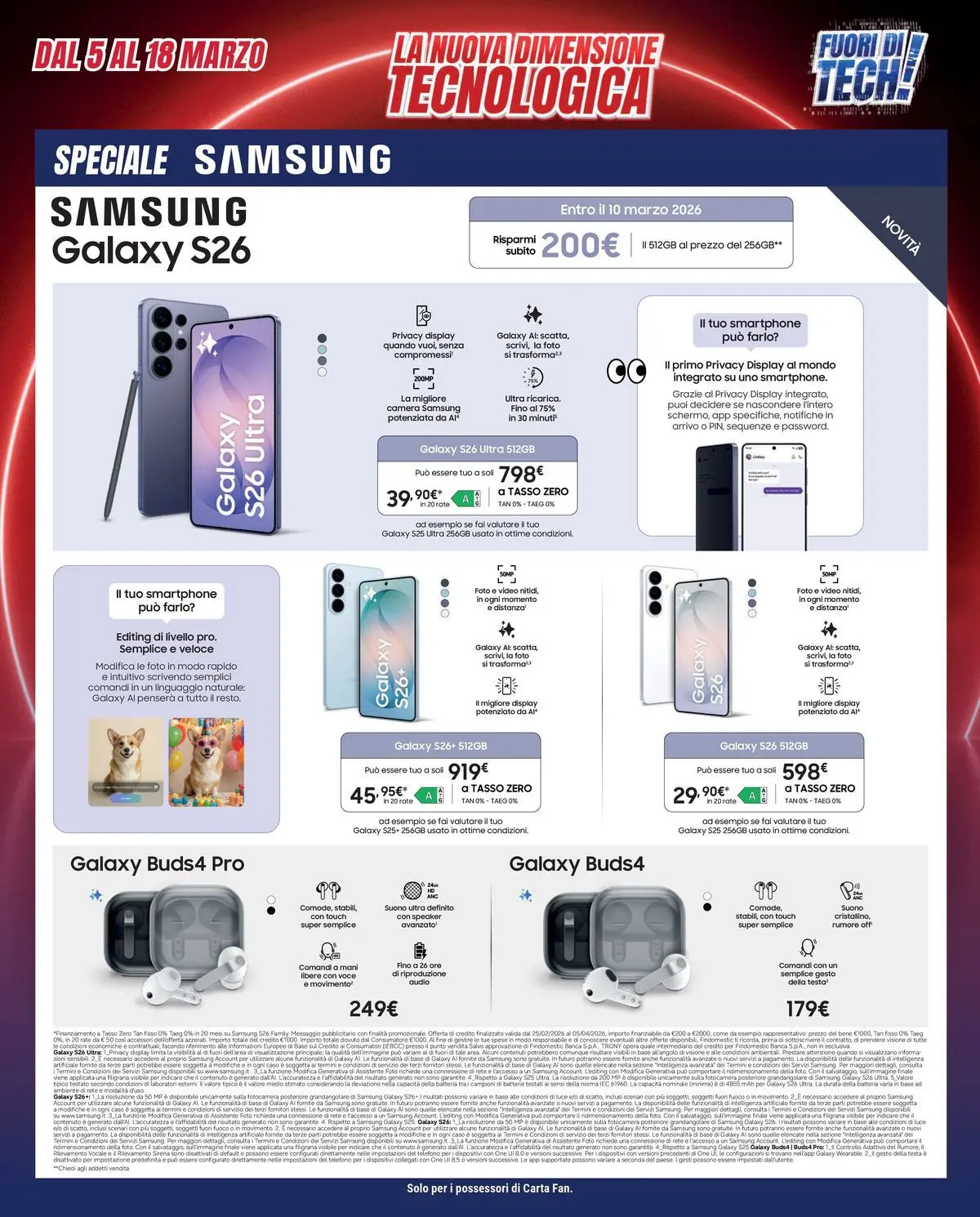 ﻿Trony volantino dal ﻿04/03/2026﻿ > ﻿Anteprima | Pagina: 38 | Prodotti: Samsung Galaxy, Telefono, Batteria, Samsung